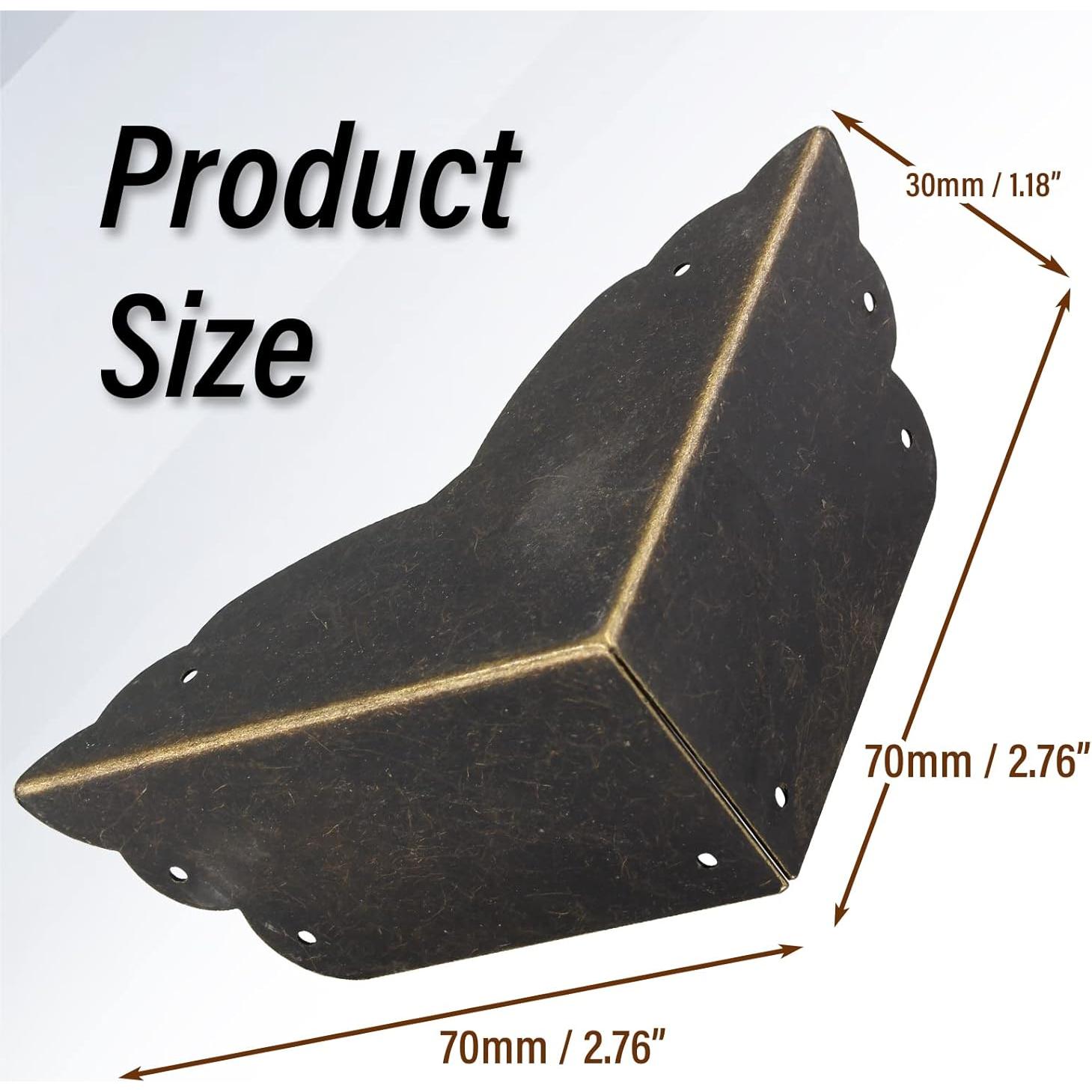 Protectores de Esquinas de Muebles BokWin 4 Pcs Bronce 70mm