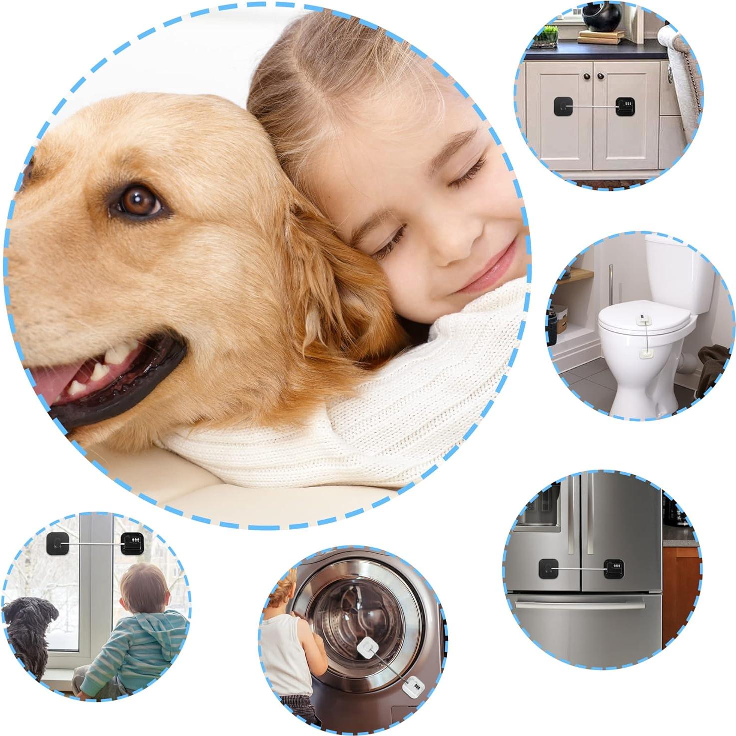 Cerradura de Refrigerador Sin Llave para Niños - Seguridad Negra