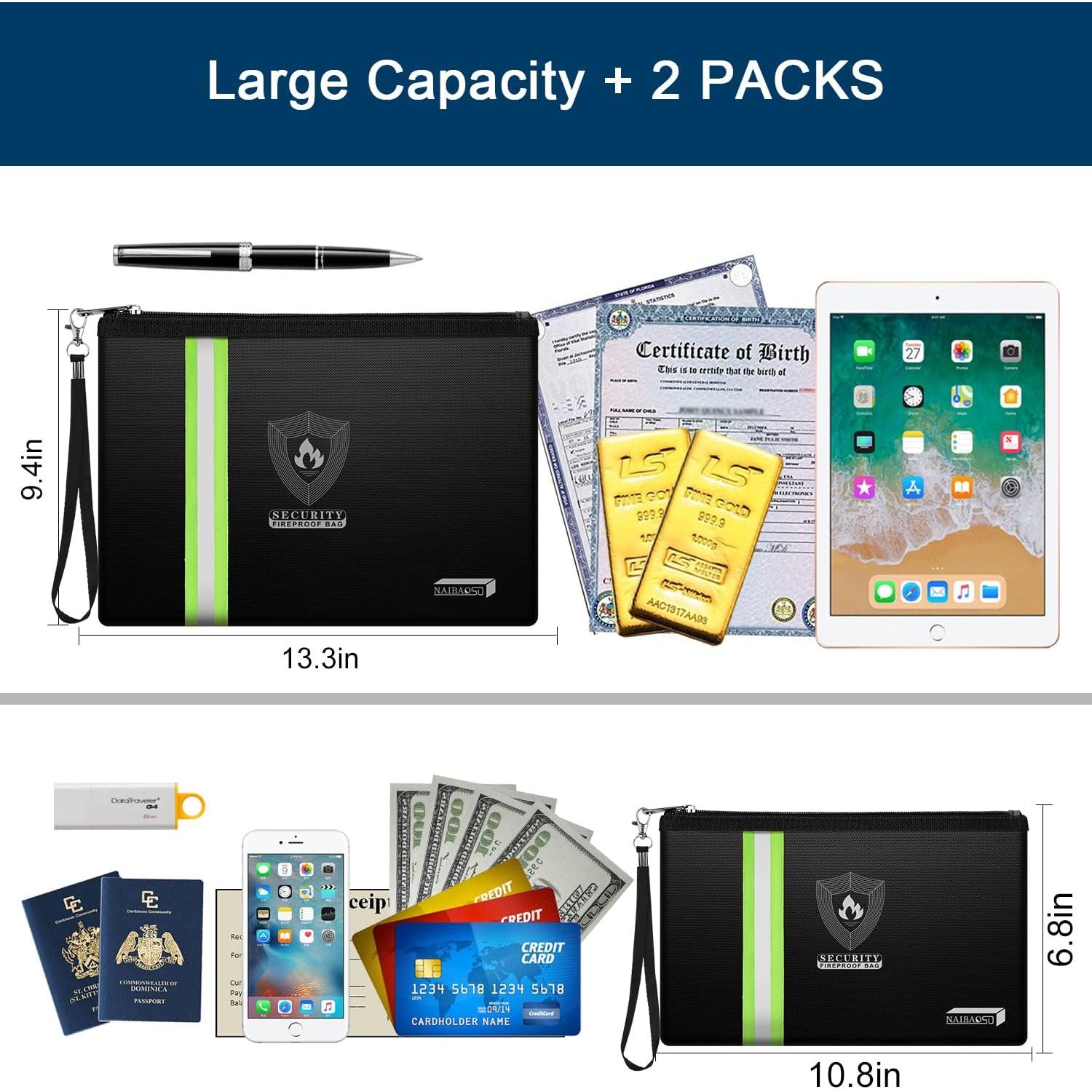 Bolsa de Documentos a Prueba de Fuego NAIBAOSD 33.8x23.9 cm