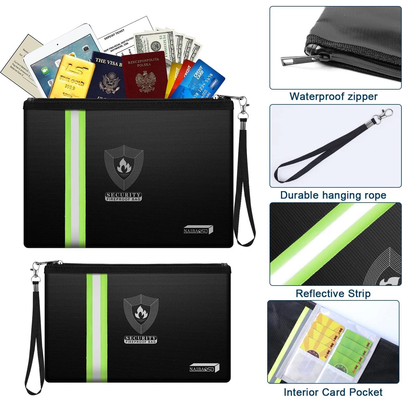 Bolsa de Documentos a Prueba de Fuego NAIBAOSD 33.8x23.9 cm