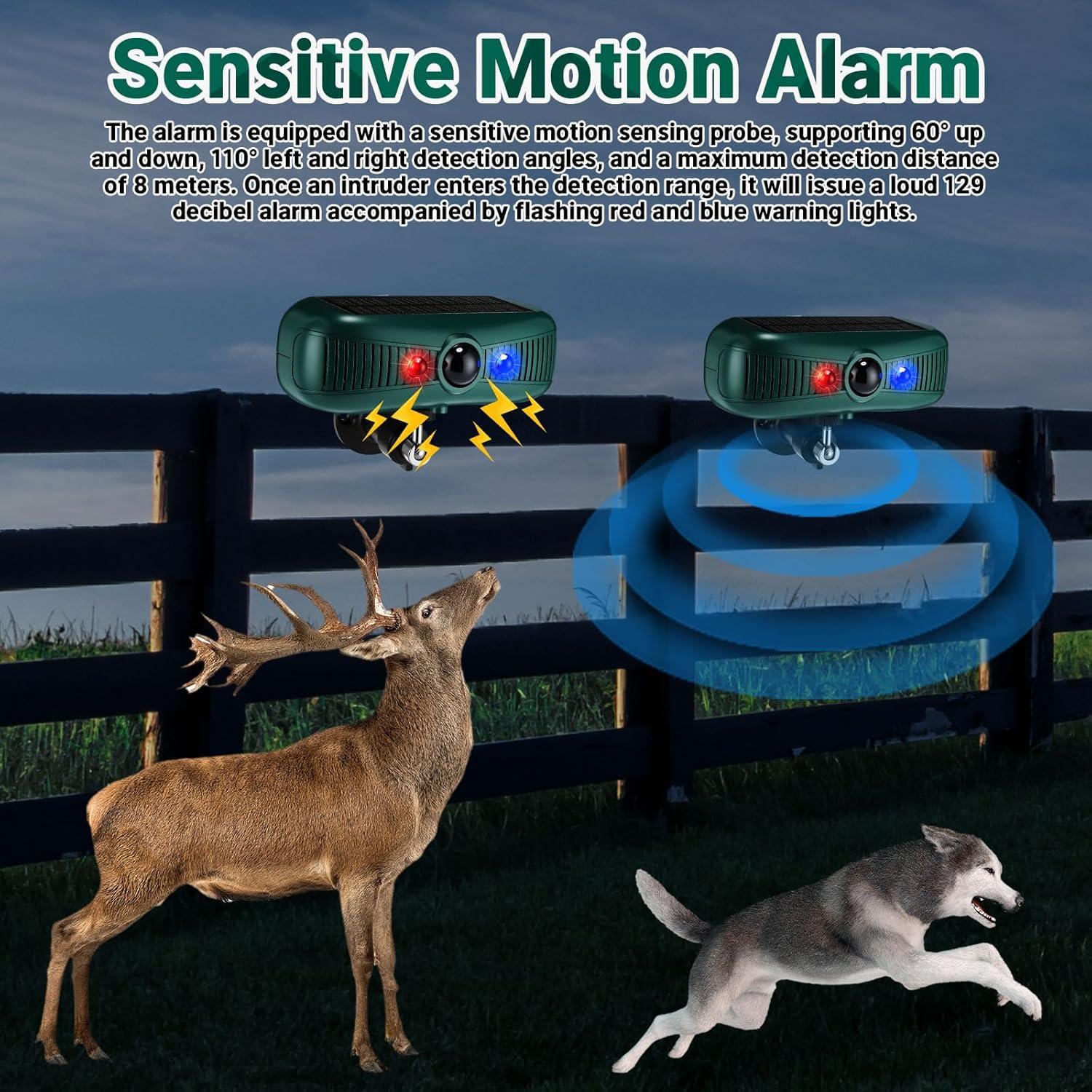 Alarma Solar de Movimiento Qualirey 2 Pcs 129dB Impermeable