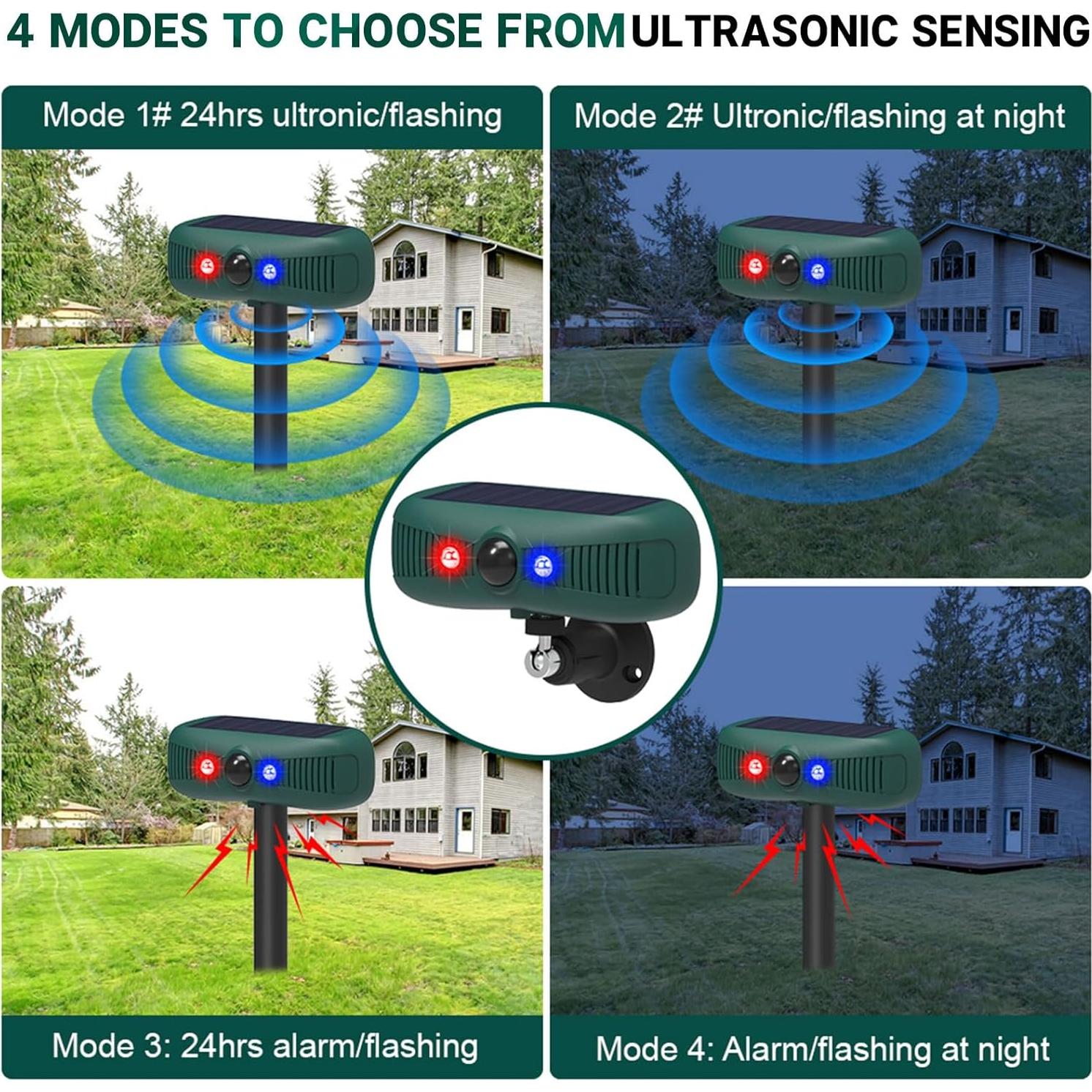 Alarma Solar de Movimiento Qualirey 2 Pcs 129dB Impermeable