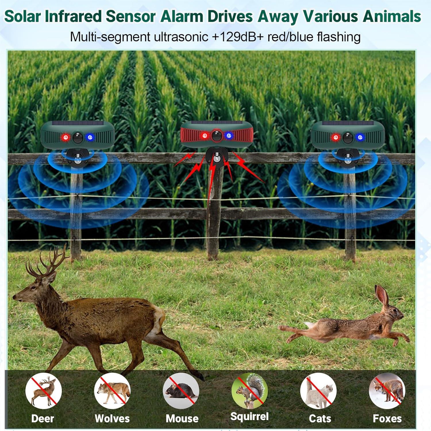 Alarma Solar de Movimiento Qualirey 2 Pcs 129dB Impermeable