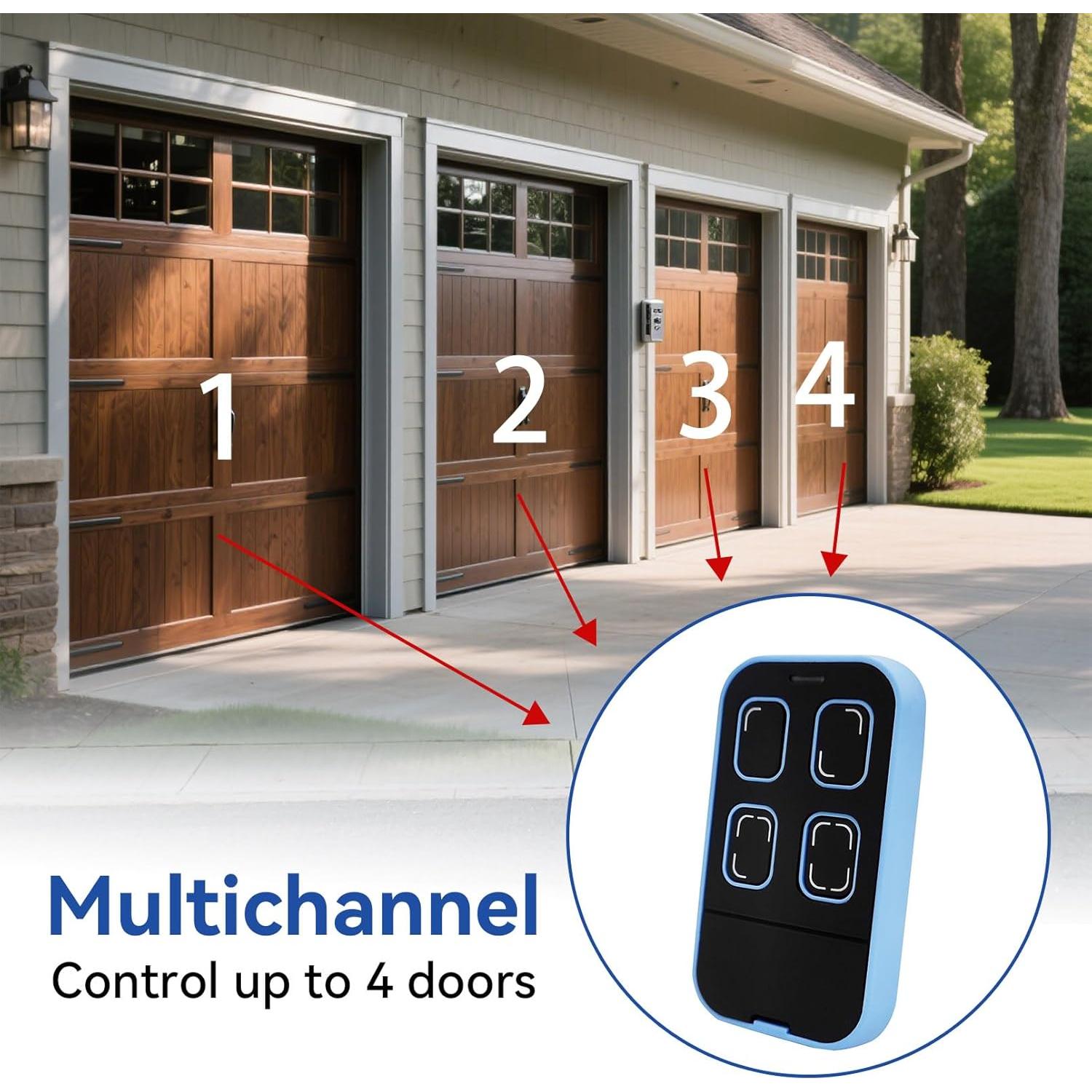 Control Remoto Universal para Garaje Oraneyun Azul 4 Botones