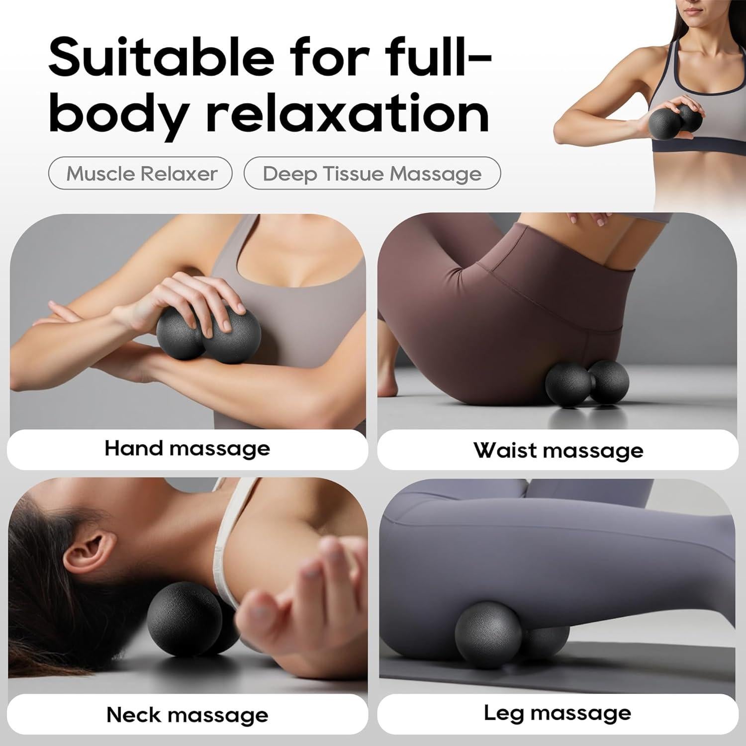 Bola de Masaje de Cacahuate QLDT - Alivio Miofascial 7.1cm