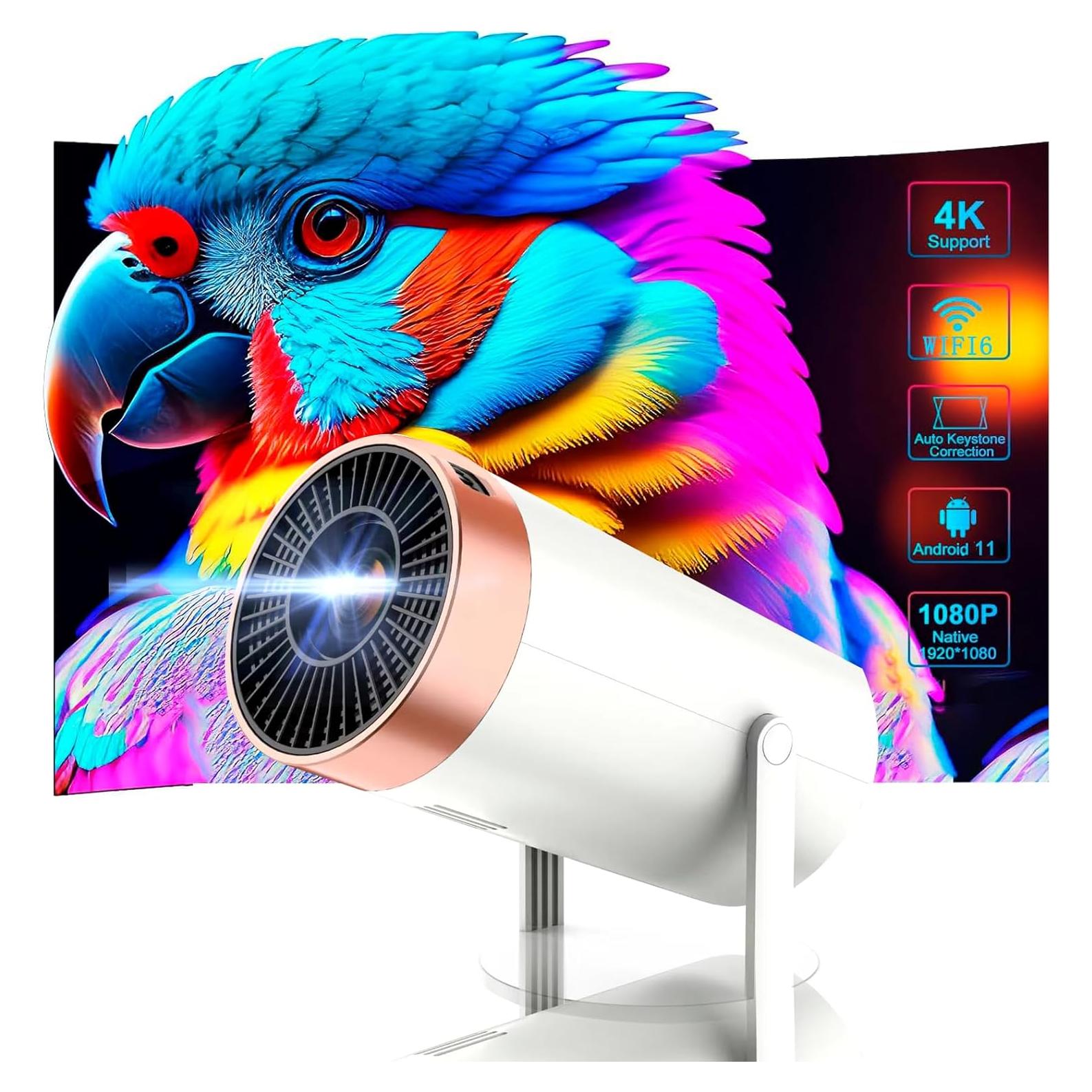 Proyector Mini Amovfilm AMX100 4K, WiFi 6, Android 11