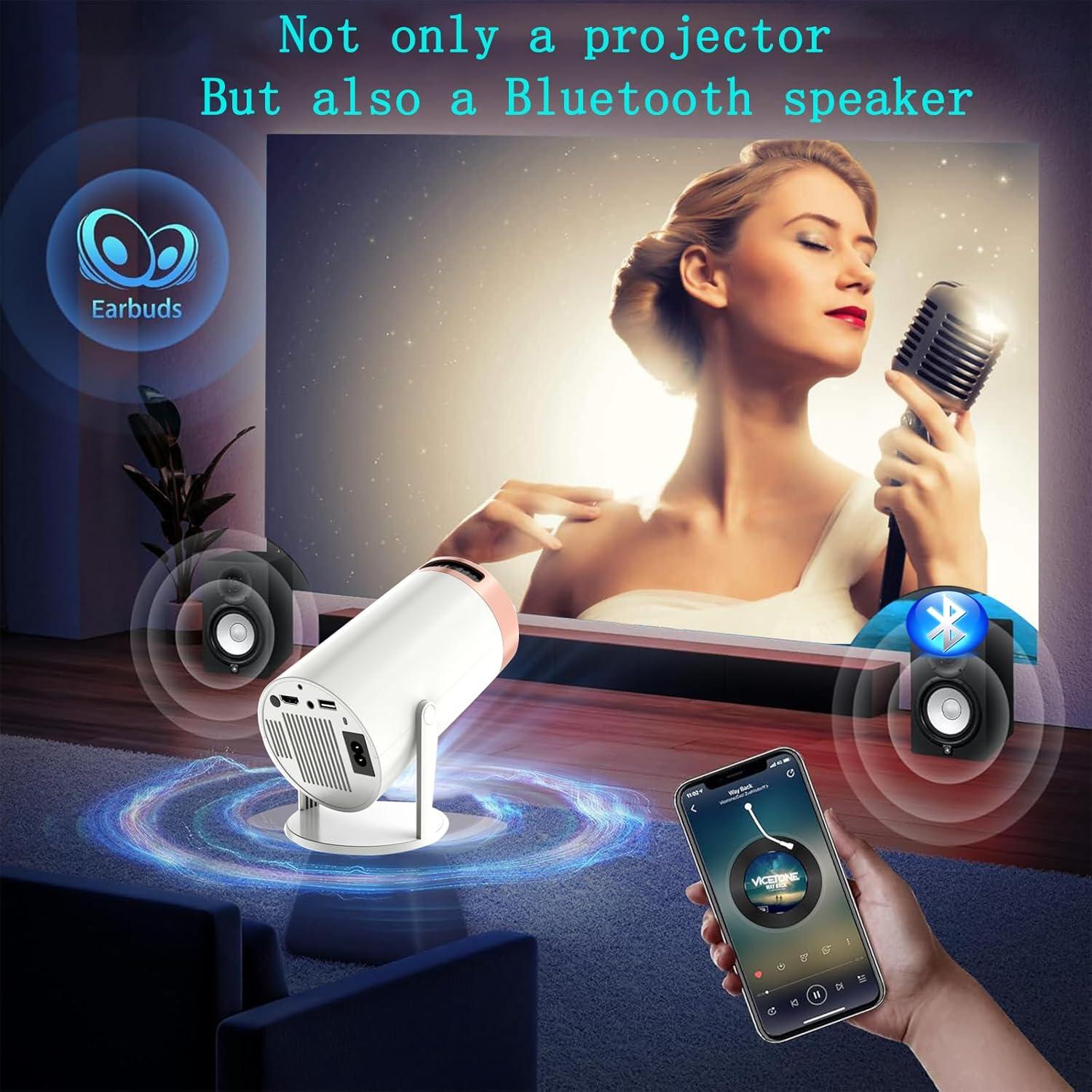 Proyector Mini Amovfilm AMX100 4K, WiFi 6, Android 11