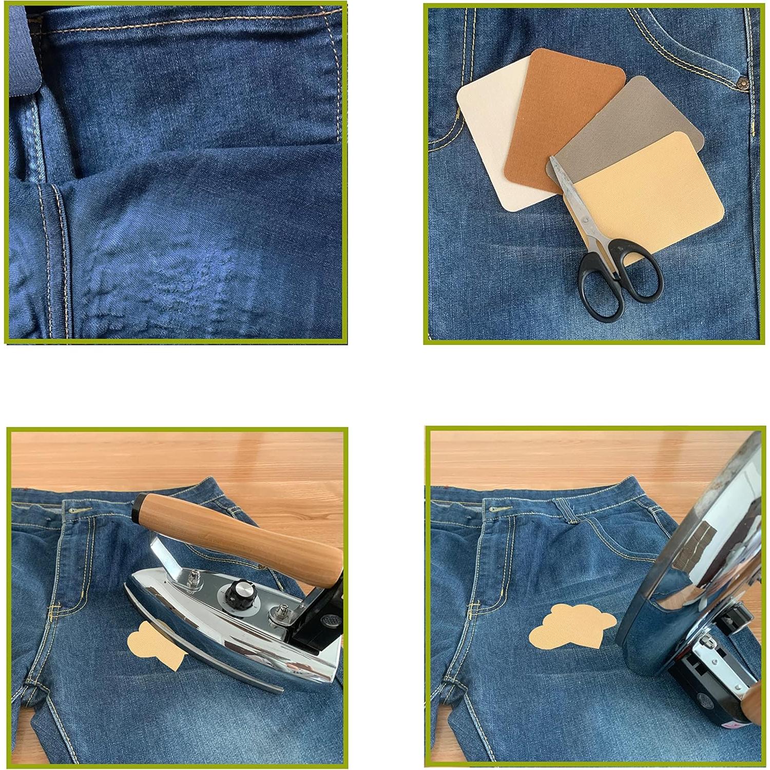 12 Parches de Tela J.CARP 100% Algodón para Planchar 10.4x7.6cm