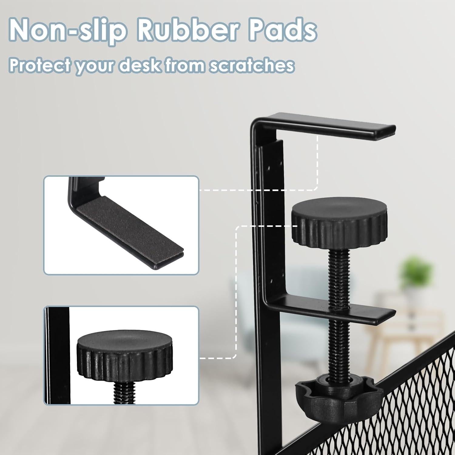 Bandeja de Gestión de Cables Bajo Escritorio Flyflower Negra