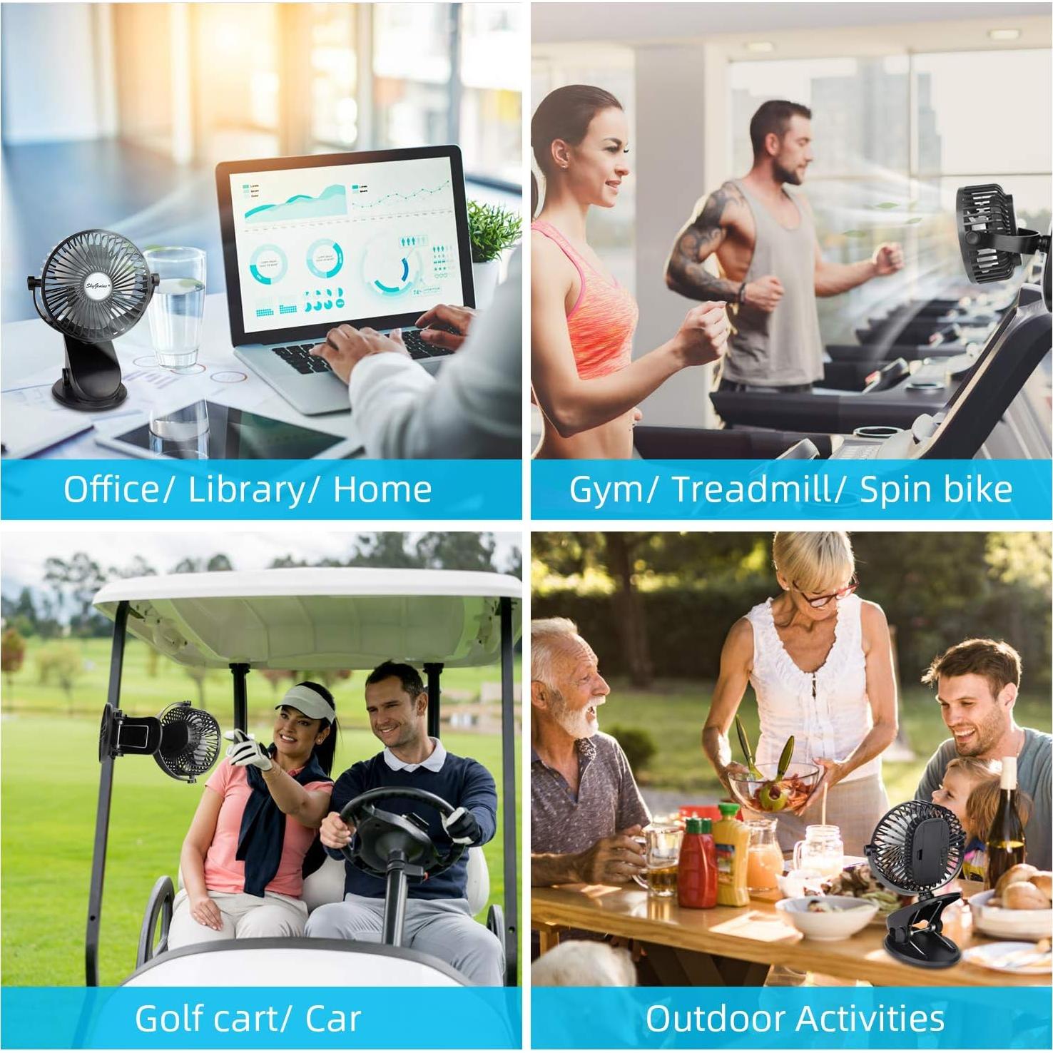 Ventilador Portátil Recargable SkyGenius con Clip 3 Velocidades