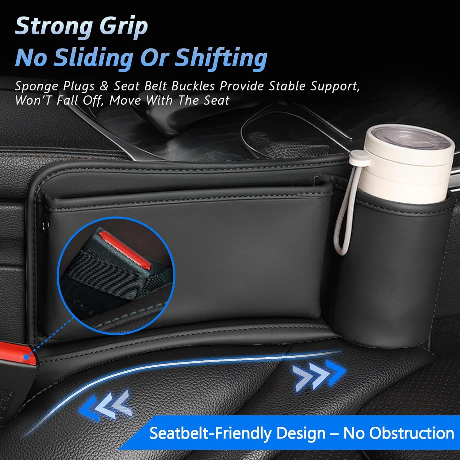 Relleno Organizador de Espacio entre Asientos Semtomn 2 Pack Negro