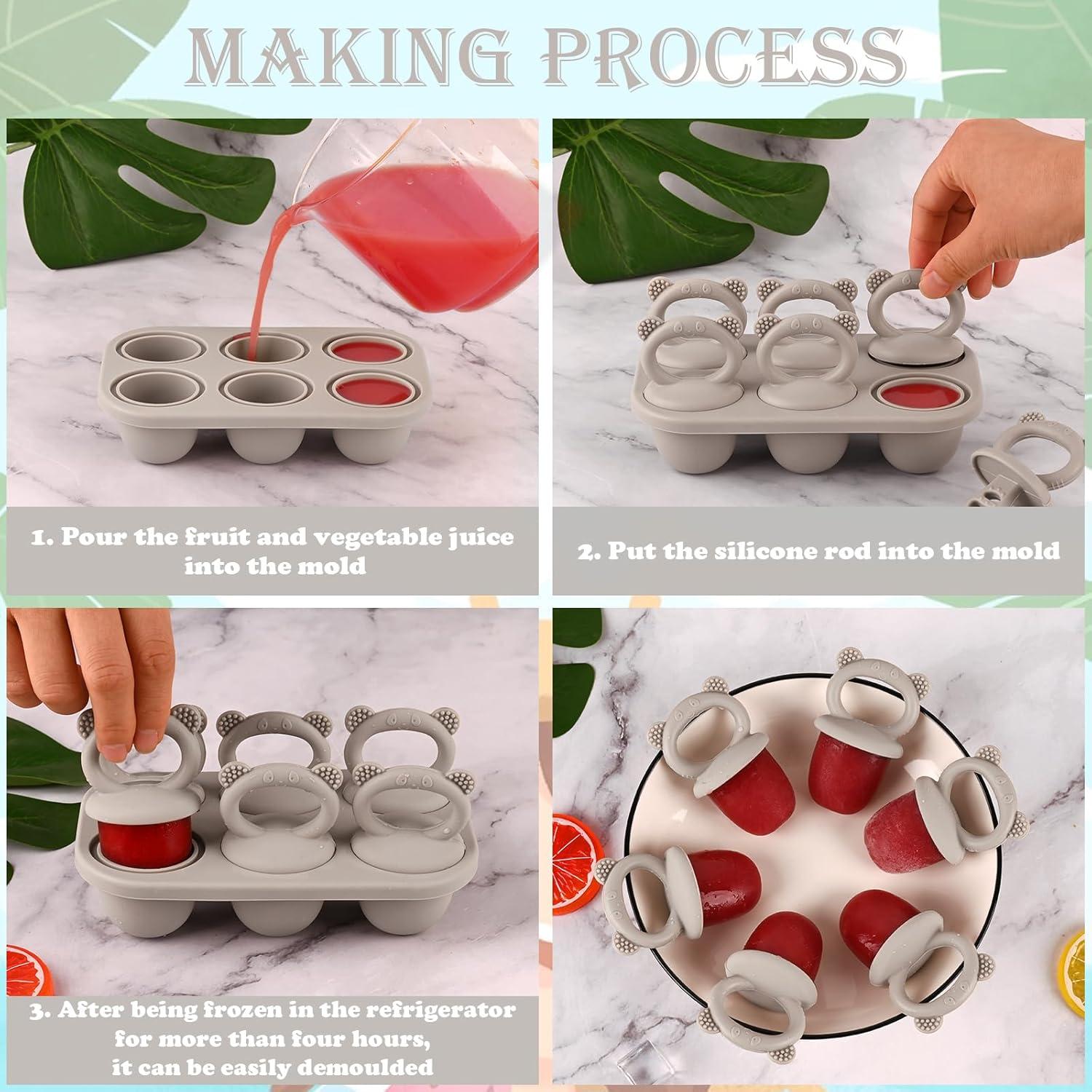 Molde de Paletas de Silicona Sakolla para Niños 6 Cavidades