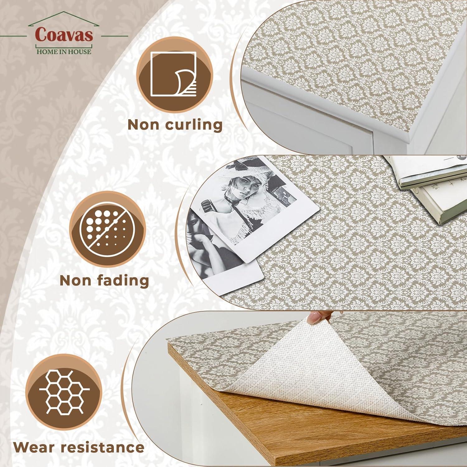 Forro de Estante Antideslizante Coavas 30.48x299.72cm Beige