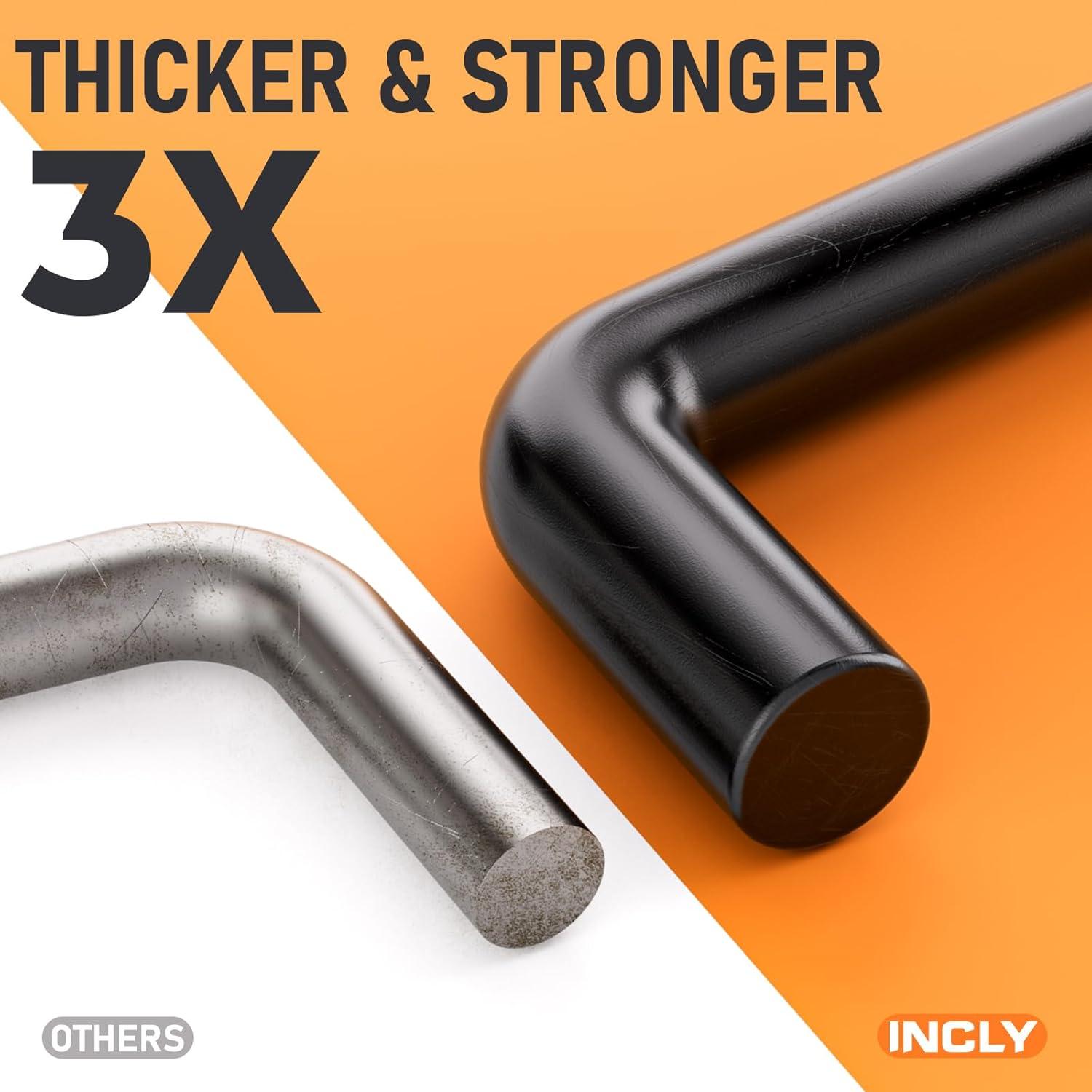 Ganchos de Tablero de Clavos INCLY 36PCS Negros 4/6/8 Pulgadas