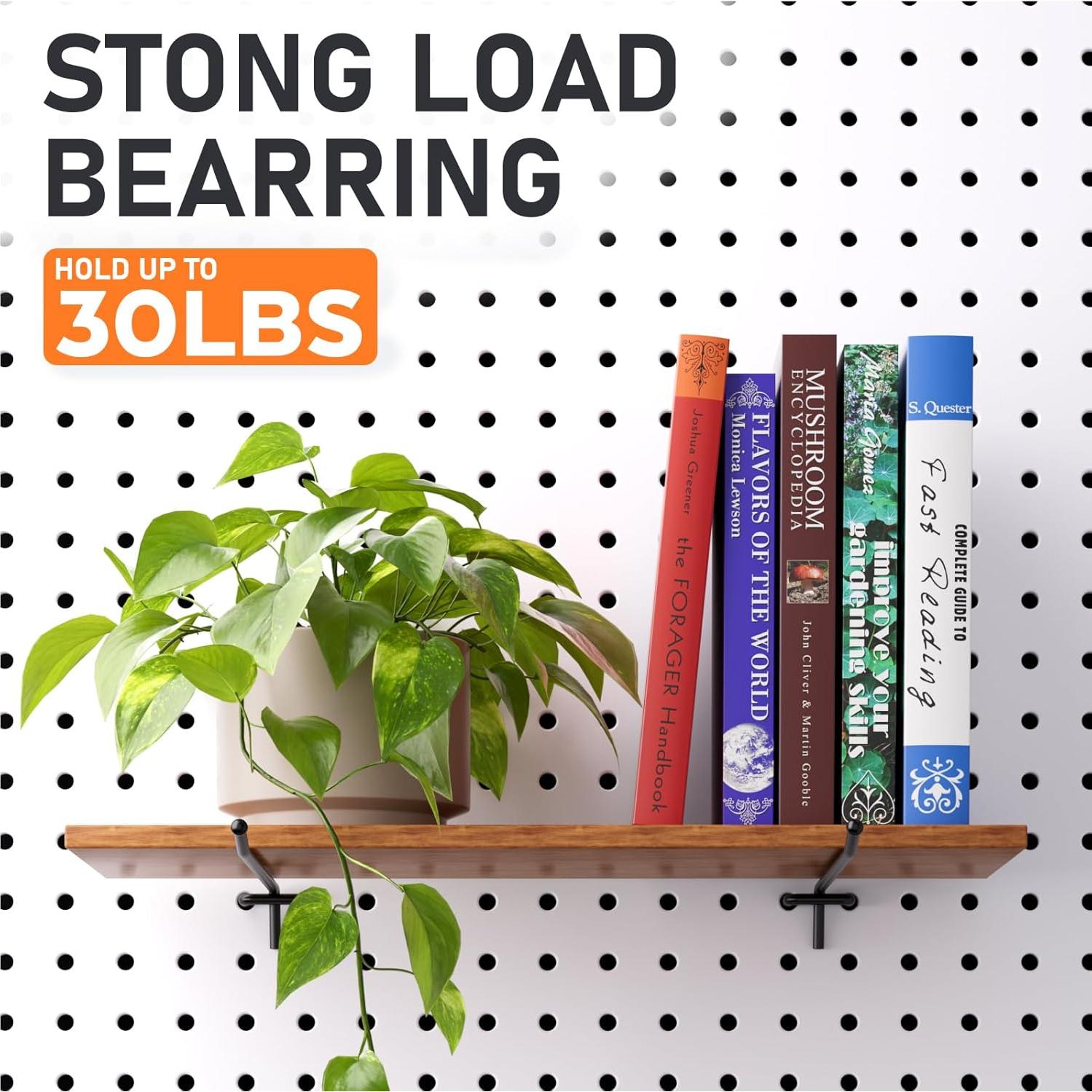 Ganchos de Tablero de Clavos INCLY 36PCS Negros 4/6/8 Pulgadas