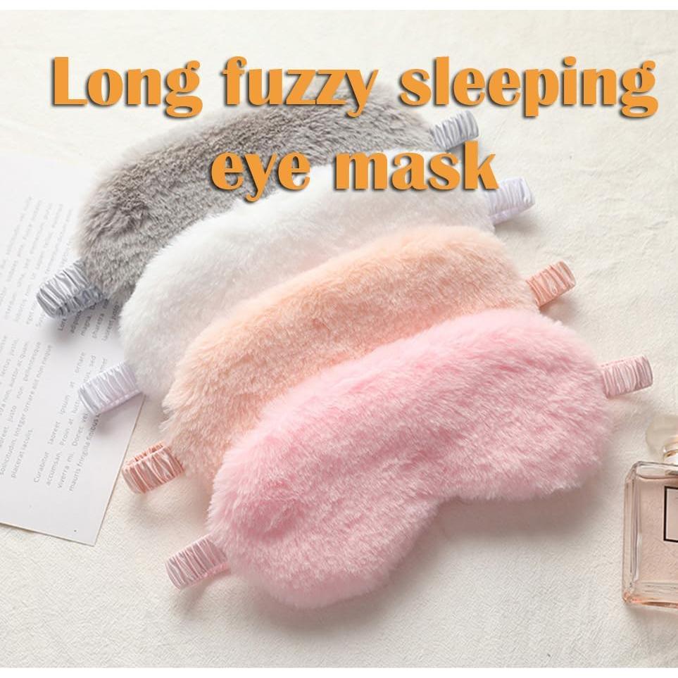 Máscara de Sueño de Felpa AKOAK Rosa Profundo, Suave y Cómoda