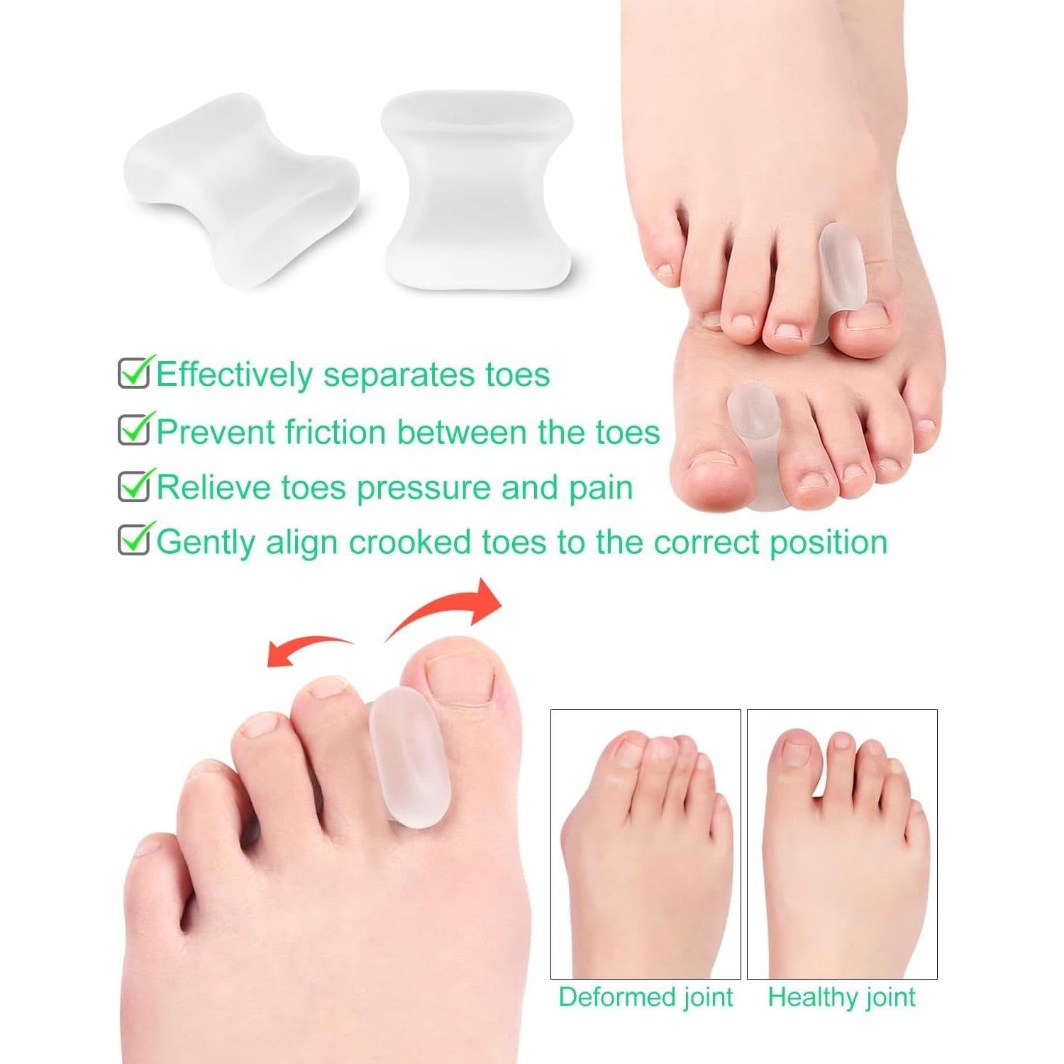 Separadores de dedos de gel Samaya Home - 12 piezas pequeños