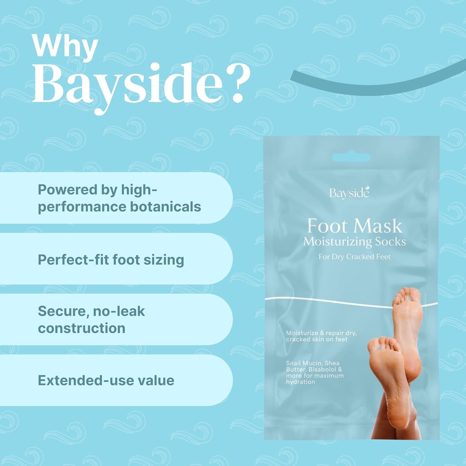 Mascarilla Exfoliante para Pies Bayside - Hidratante y Suave