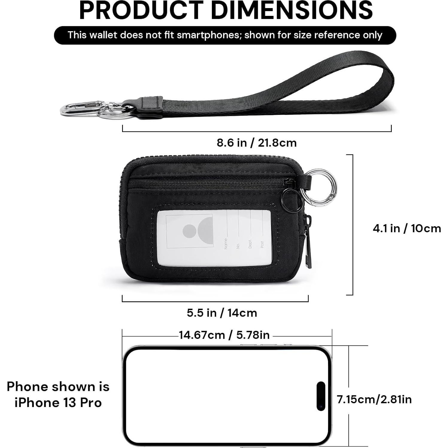 Cartera YDF Iris para Mujeres con Llavero y Ventana ID