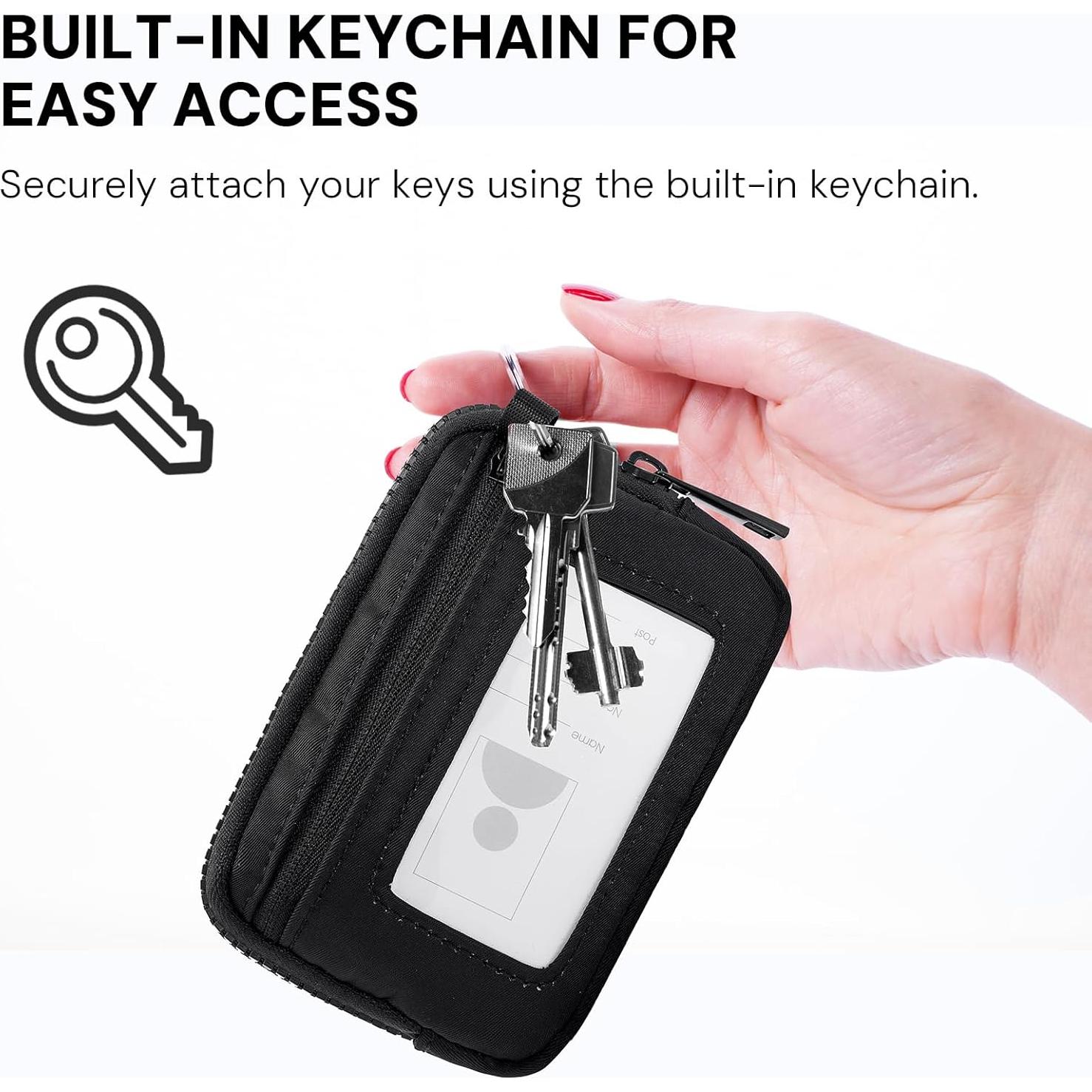 Cartera YDF Iris para Mujeres con Llavero y Ventana ID