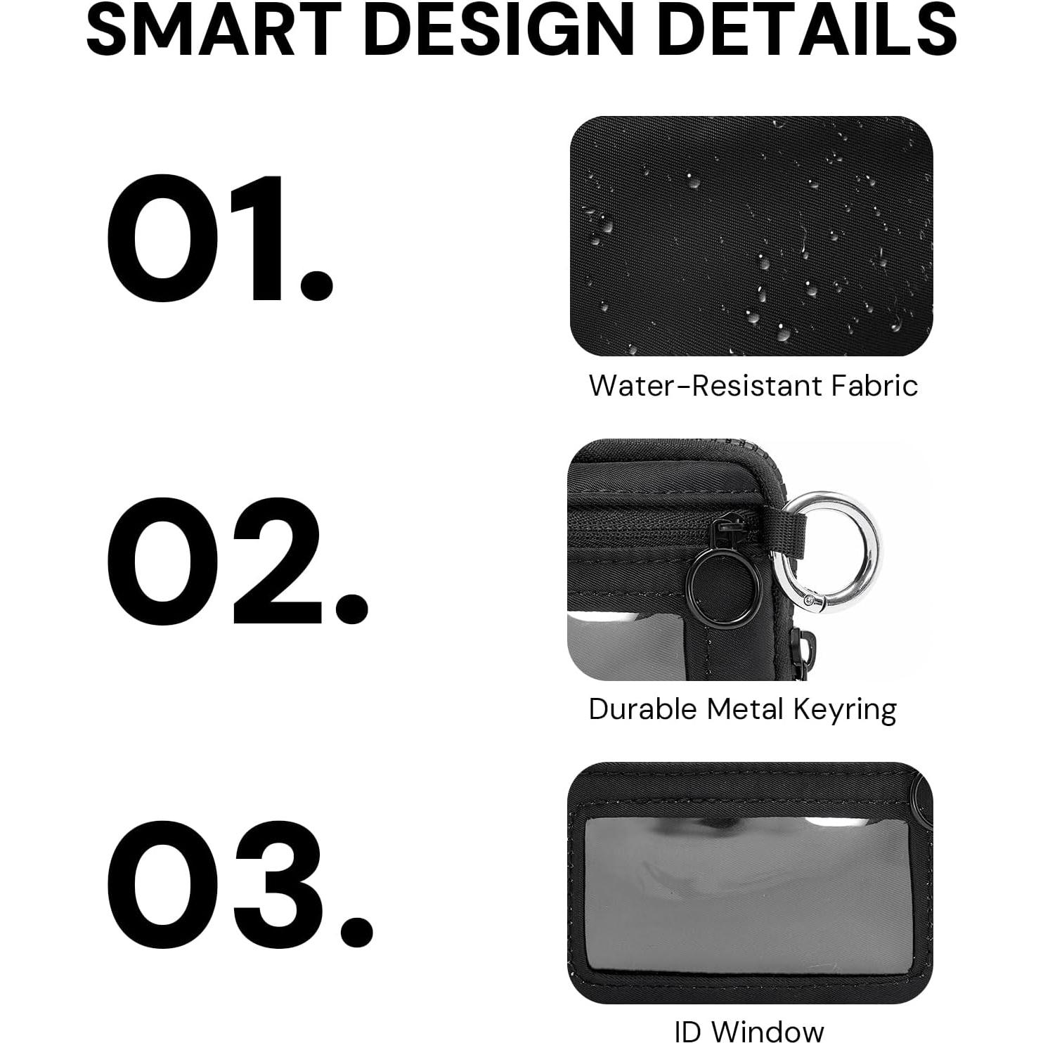 Cartera YDF Iris para Mujeres con Llavero y Ventana ID