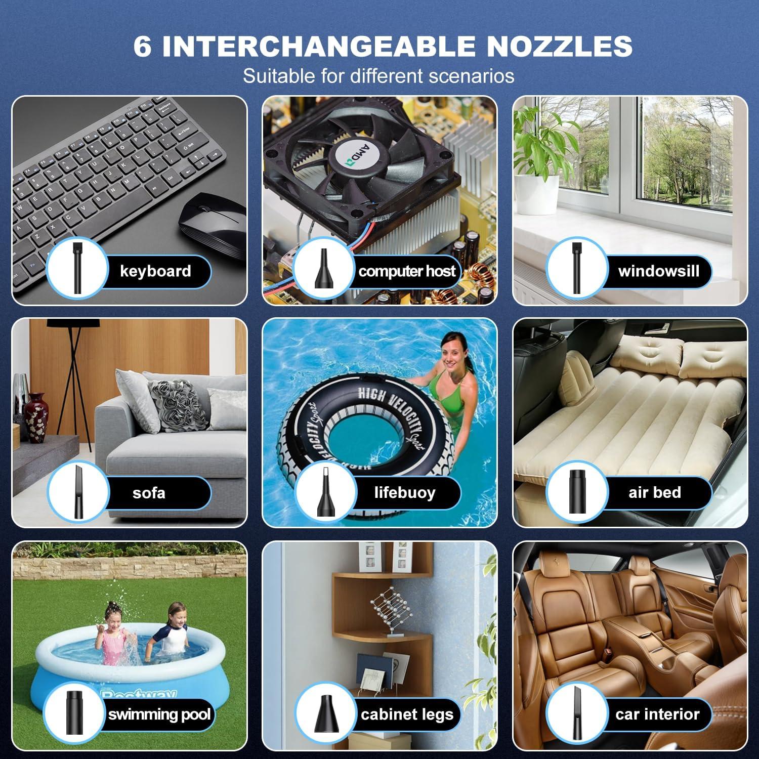 Soplador de Aire Comprimido DOWYLIK A01 Recargable 3300mAh