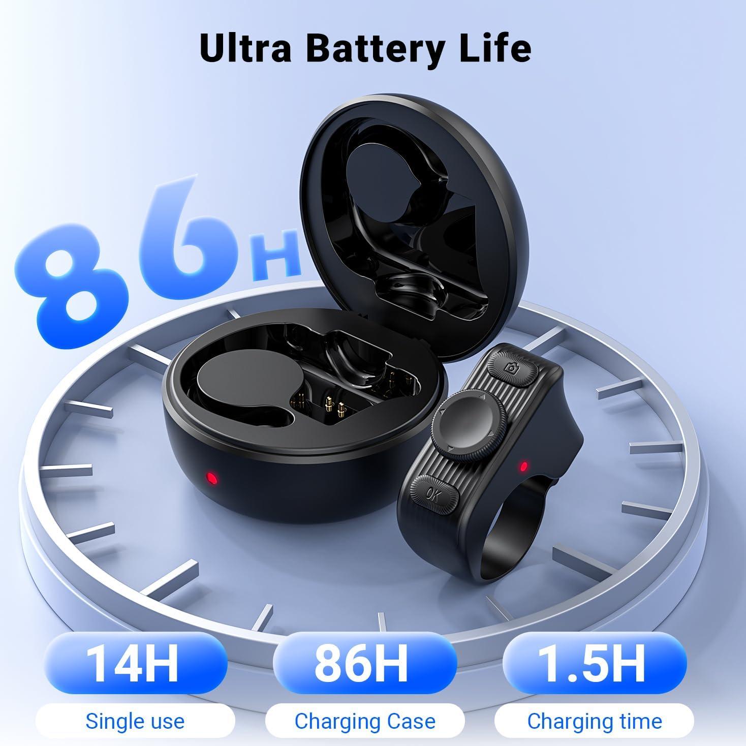 Anillo de Desplazamiento Remoto Bluetooth MILOUZ R1 - Negro