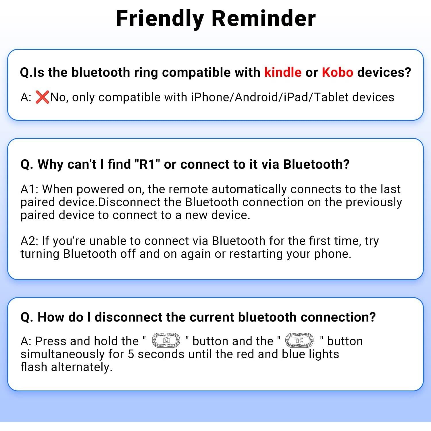 Anillo de Desplazamiento Remoto Bluetooth MILOUZ R1 - Negro