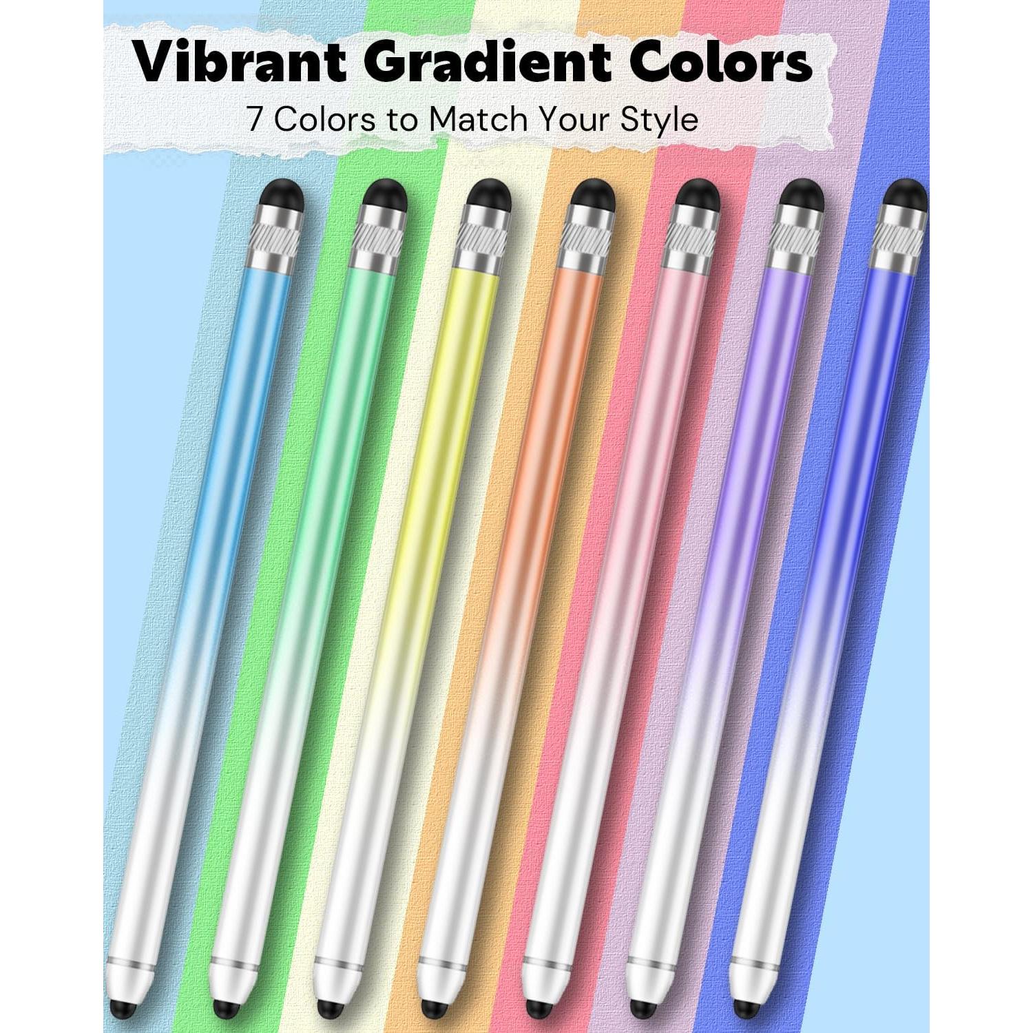 Bolígrafo Stylus AmberVec Doble Punta Universal 2 Pzs Rosa/Púrpura