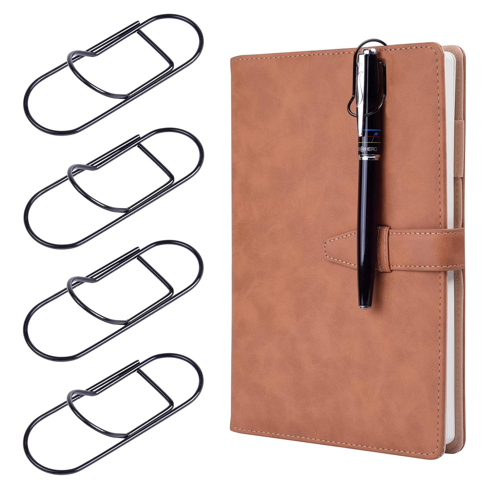 Clip de bolígrafo Wisdompro, acero inoxidable, paquete de 12