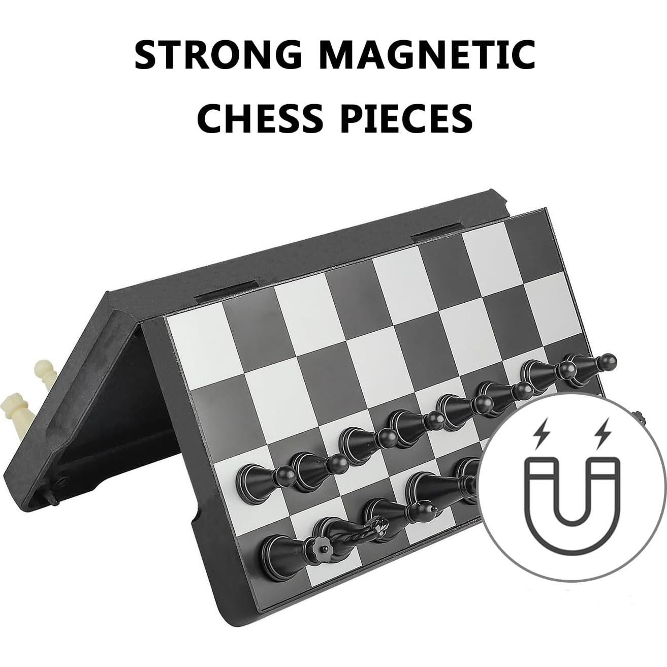 Juego de Ajedrez Magnético Portátil ZeJlo 19.81 cm Plegable