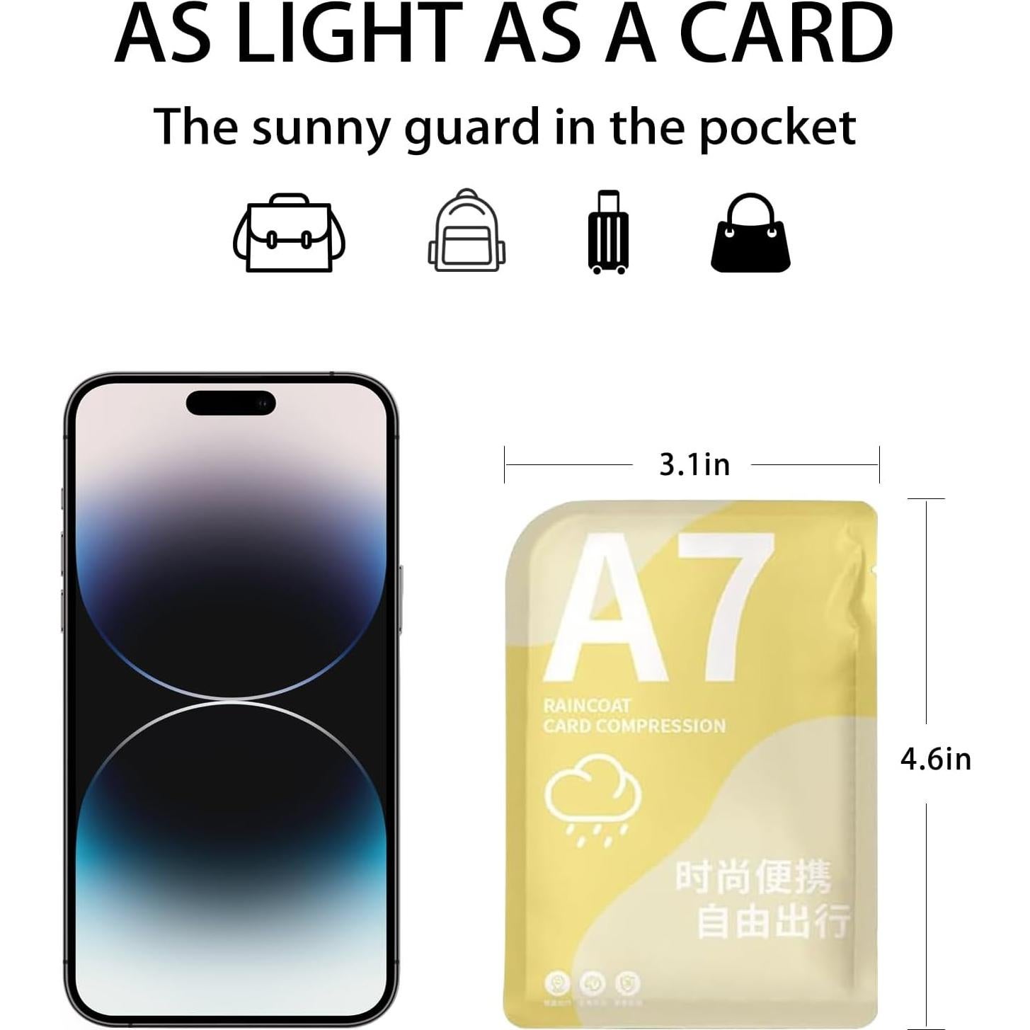 Ponchos de Lluvia Desechables 7 Piezas Unisex Impermeables