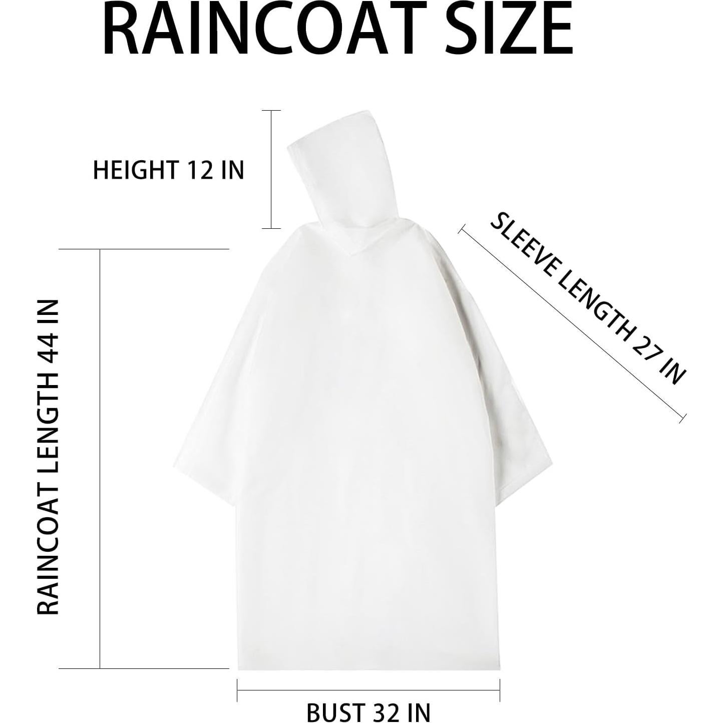 Ponchos de Lluvia Desechables 7 Piezas Unisex Impermeables