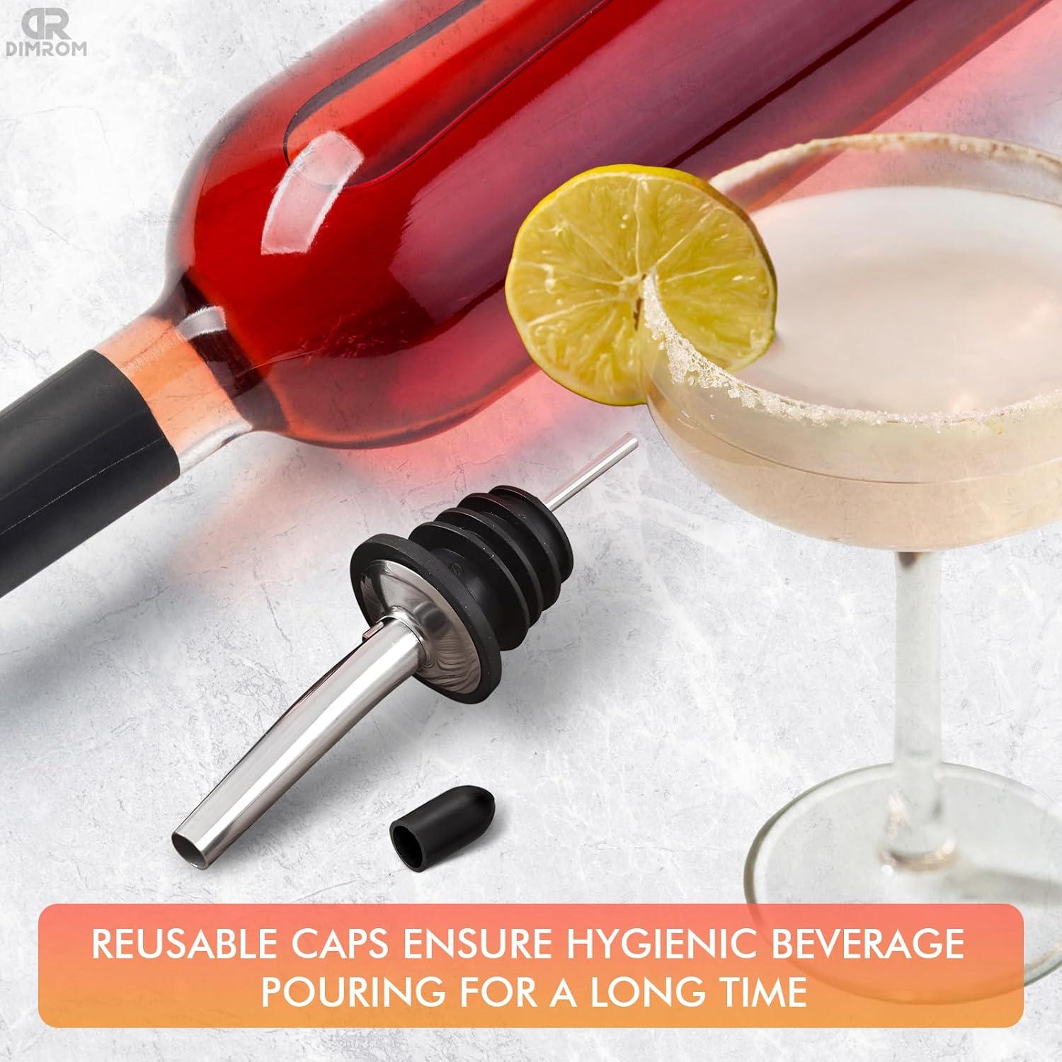 100 Pcs Cubiertas para Vertedores de Licor y Aceite - Goma Negra