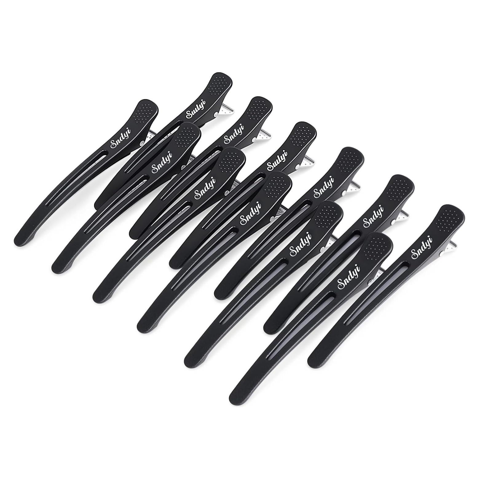 Clips para Seccionar Cabello Sndyi - 12 Piezas Antideslizantes 10.9 cm
