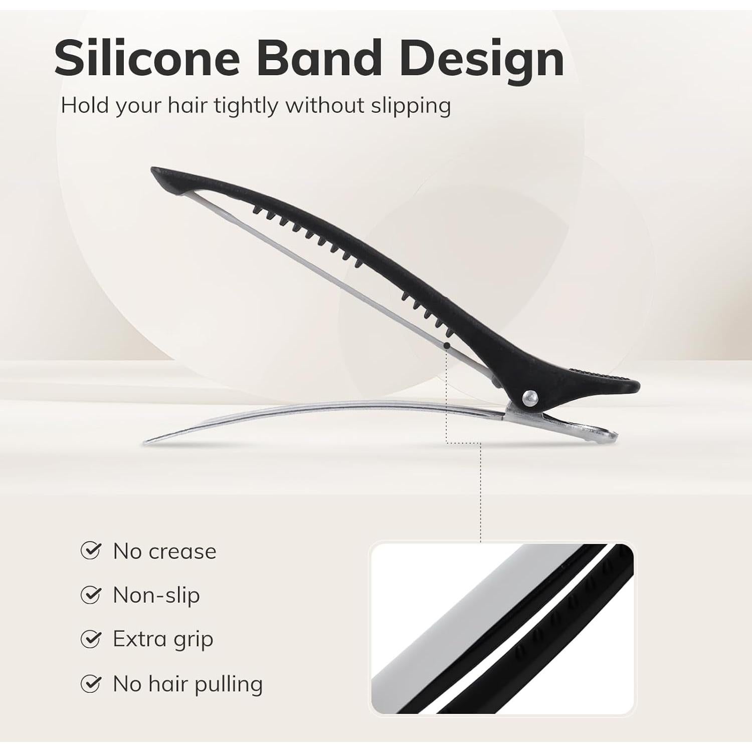 Clips para Seccionar Cabello Sndyi - 12 Piezas Antideslizantes 10.9 cm