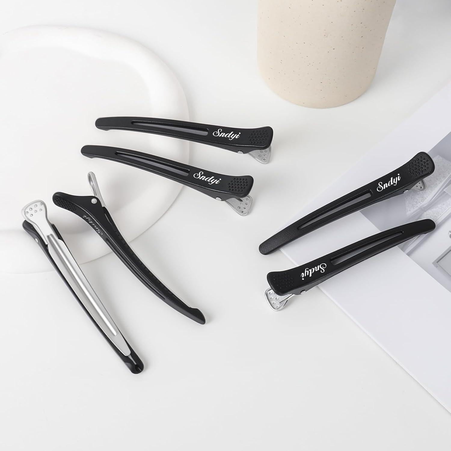 Clips para Seccionar Cabello Sndyi - 12 Piezas Antideslizantes 10.9 cm