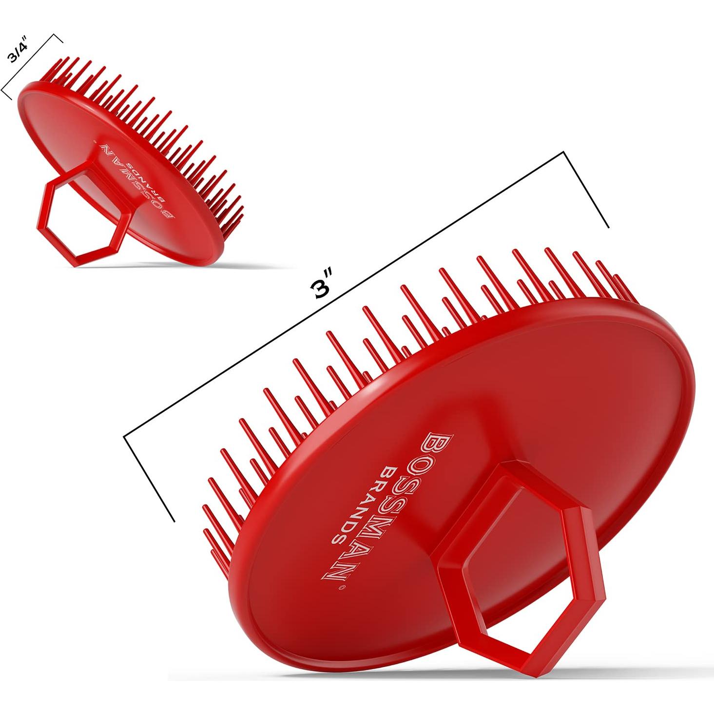 Masajeador de cuero cabelludo y barba Bossman 7.62 cm rojo