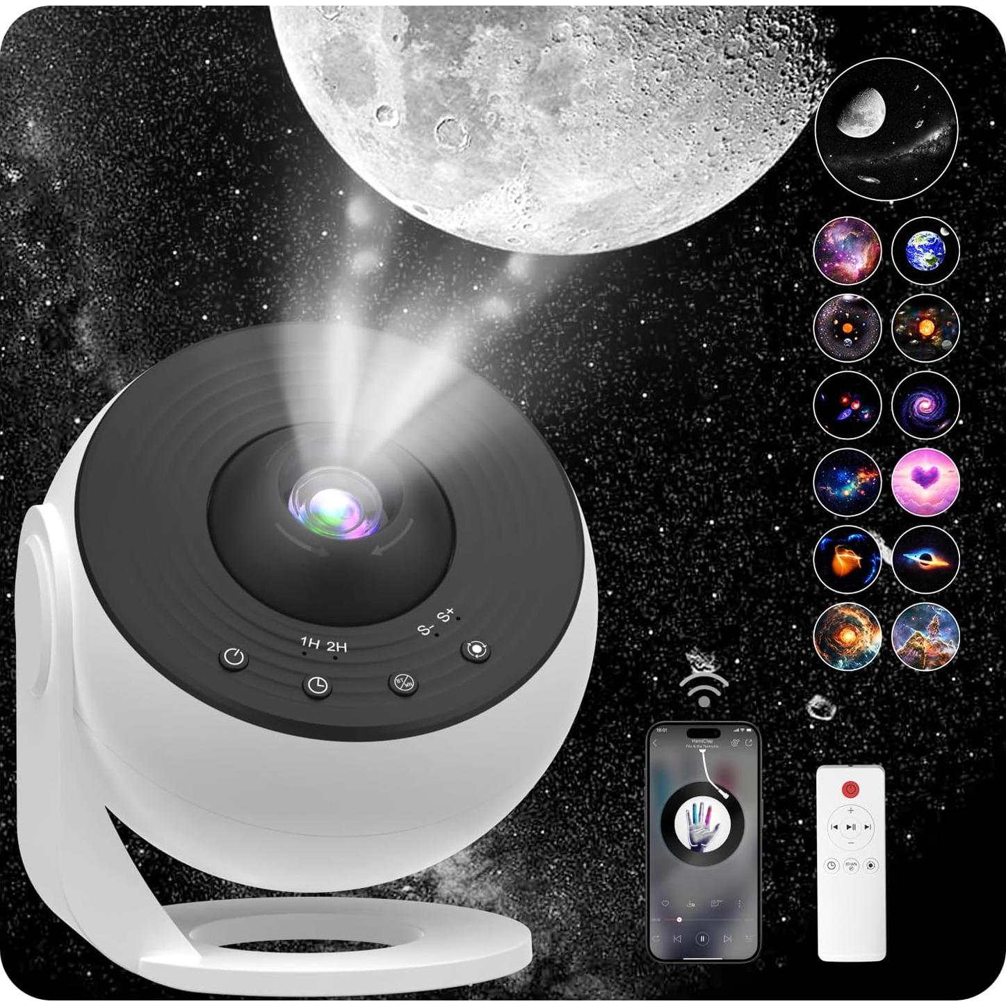 Proyector Planetario SOMKTN Galaxy Pro LED 13 Discos Bluetooth