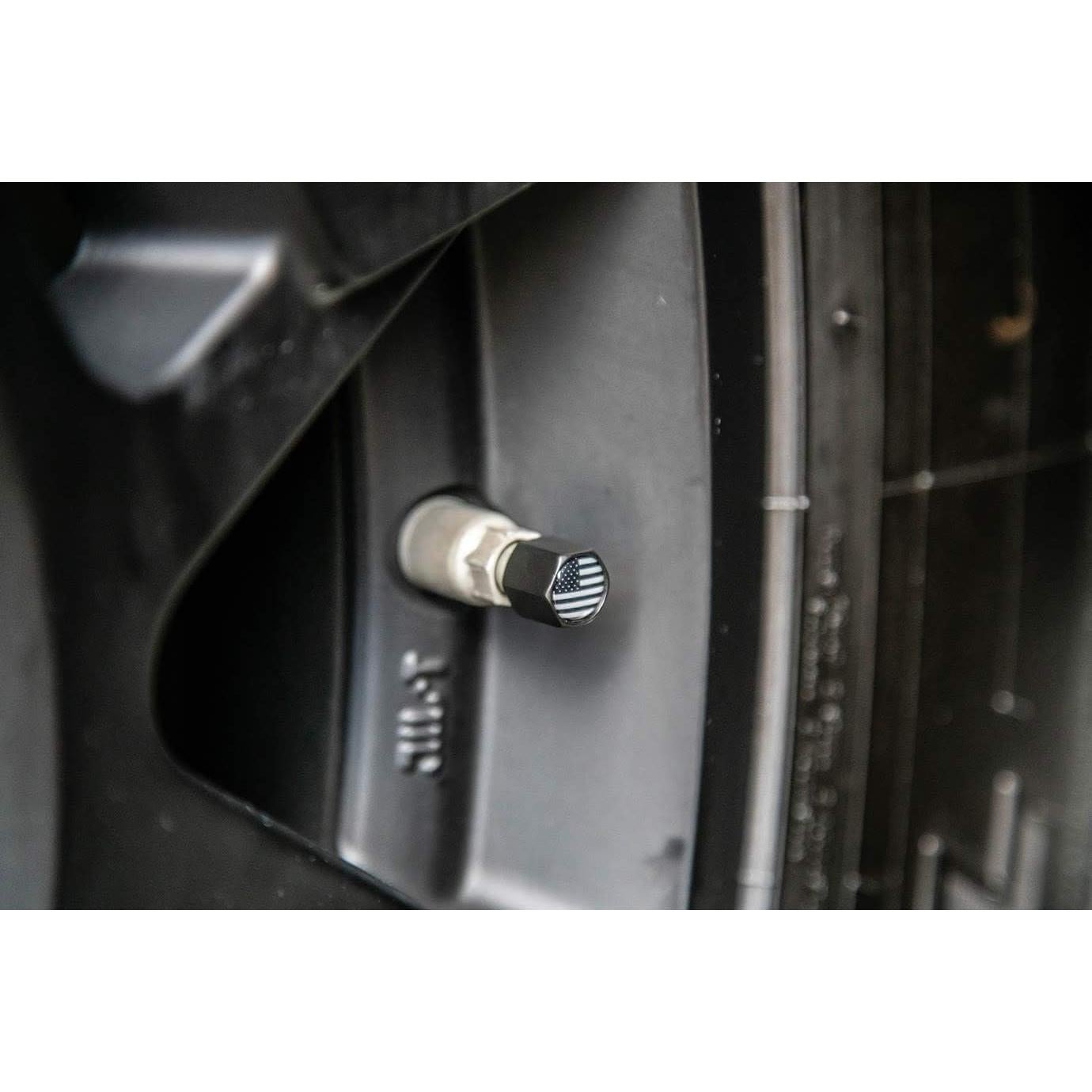 Tapas de Válvula de Neumático Tactilian 4 Pack - Aluminio Negro Mate