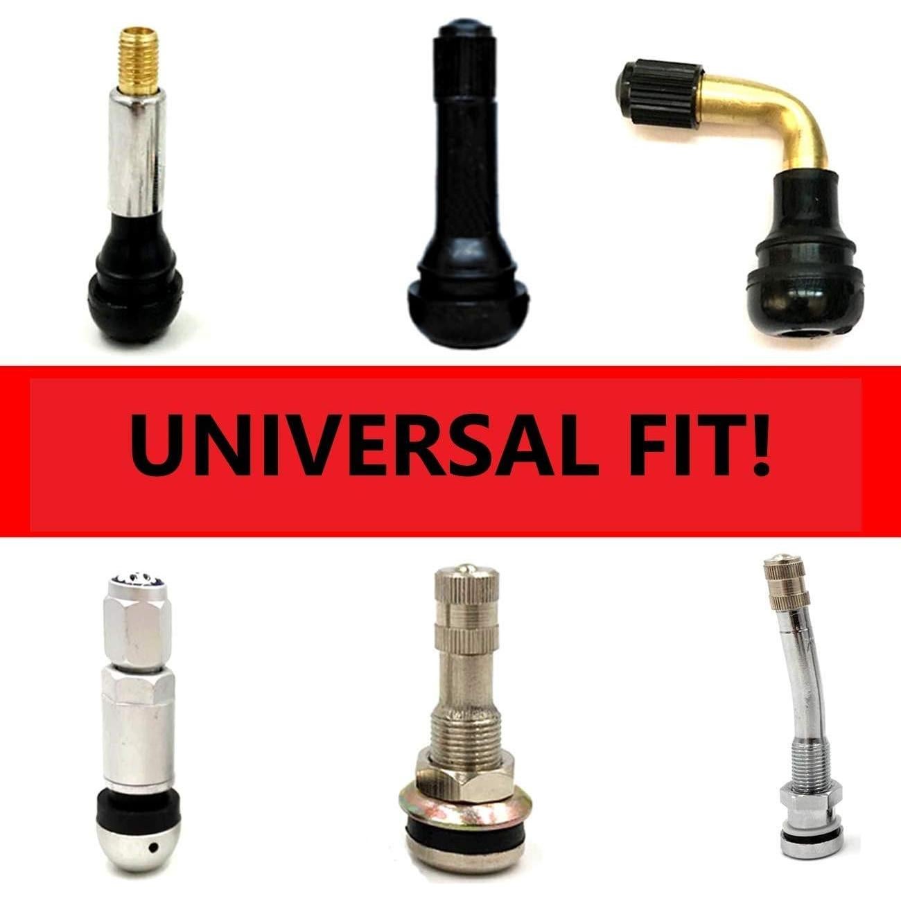 Tapas de Válvula de Neumático Tactilian 4 Pack - Aluminio Negro Mate