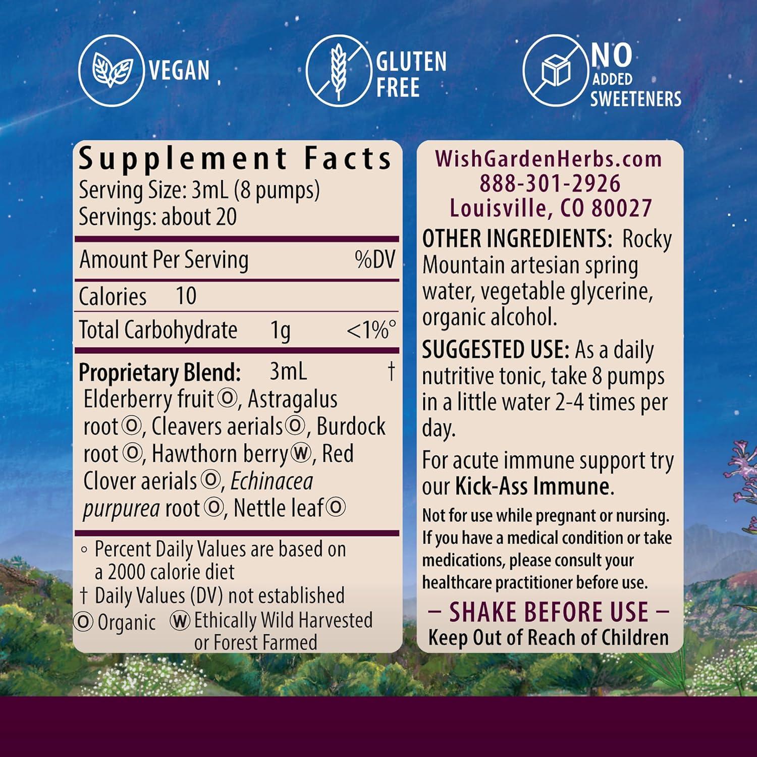 Constructor Inmunológico Diario WishGarden 60ml - Saúco Negro y Astrágalo