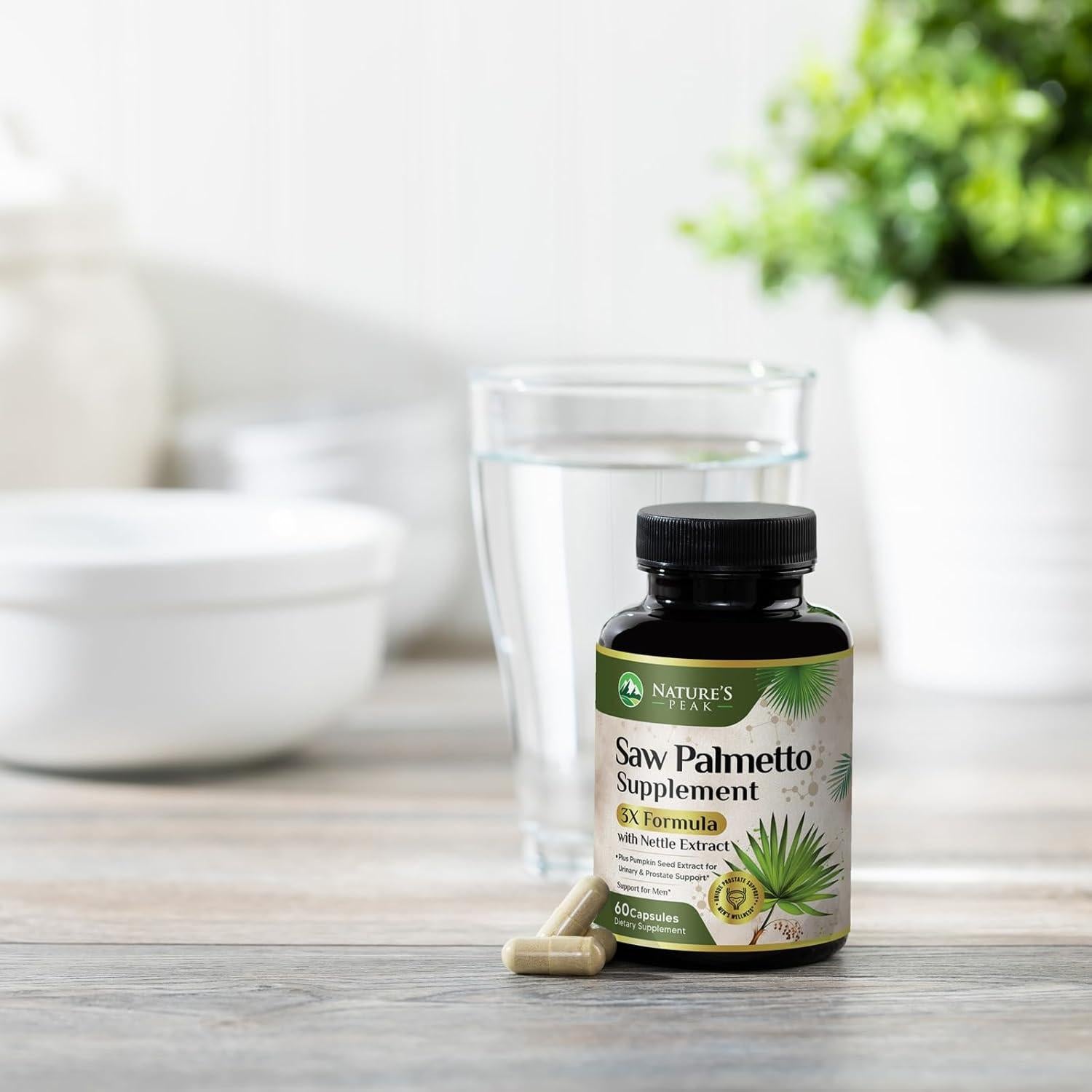 Suplemento Saw Palmetto Nature's Peak 60 Cápsulas Salud Próstata