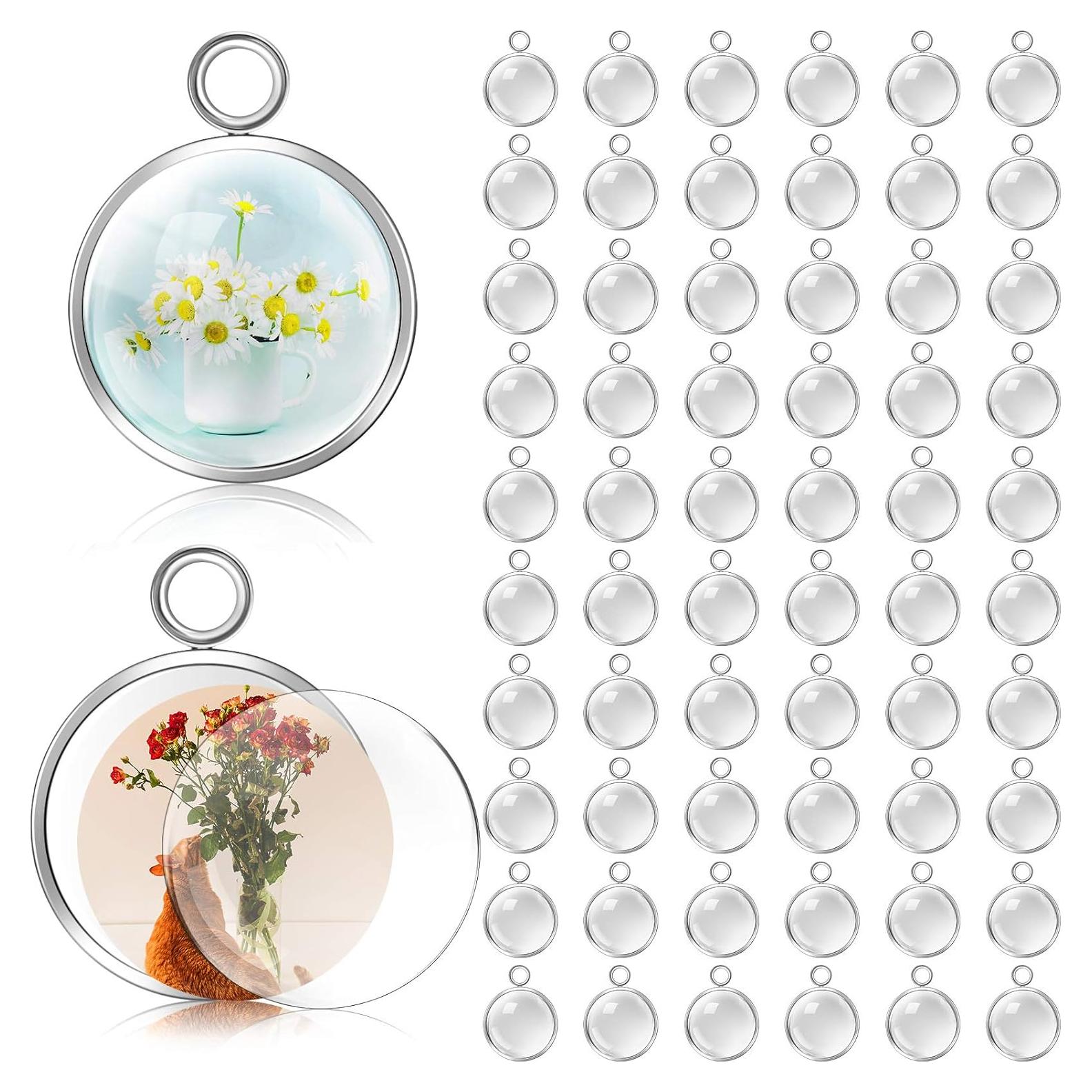 Kit de 120 Piezas de Bases de Pendientes Hicarer 12 mm