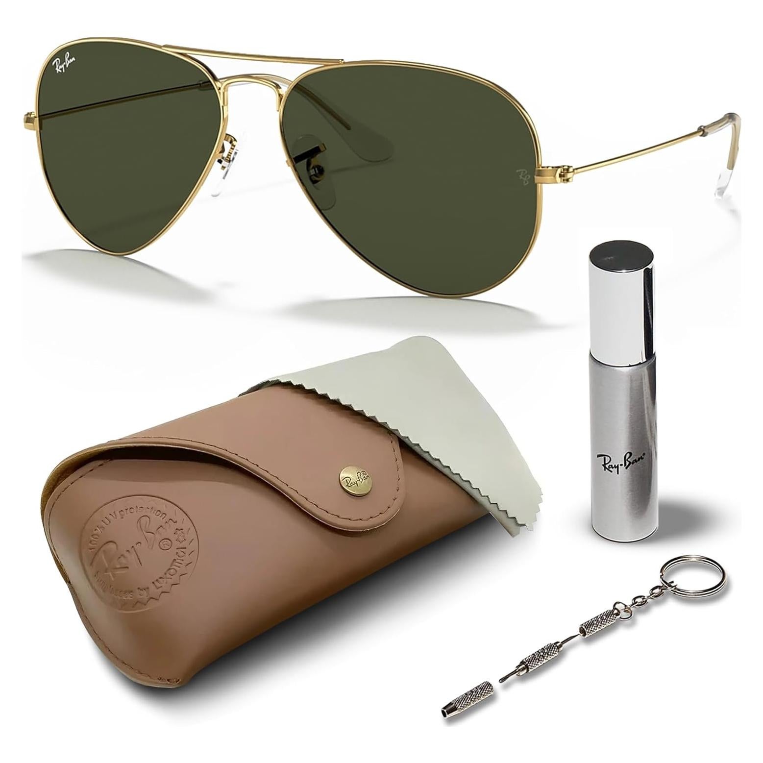 Gafas de Sol Ray-Ban RB3025 Aviador Unisex con Kit Accesorios