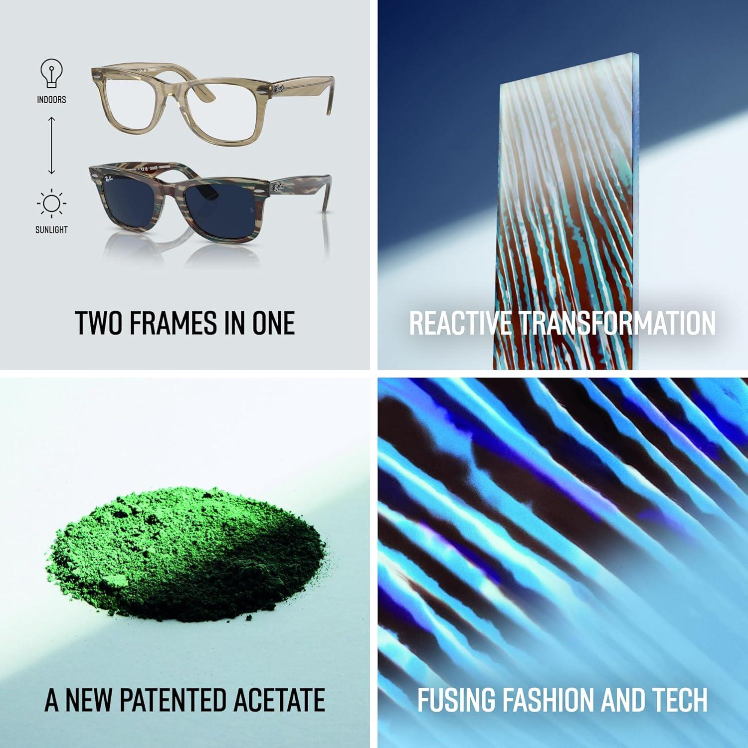 Gafas Ray-Ban RX4340V Wayfarer Ease Fotoquímico Cuadradas