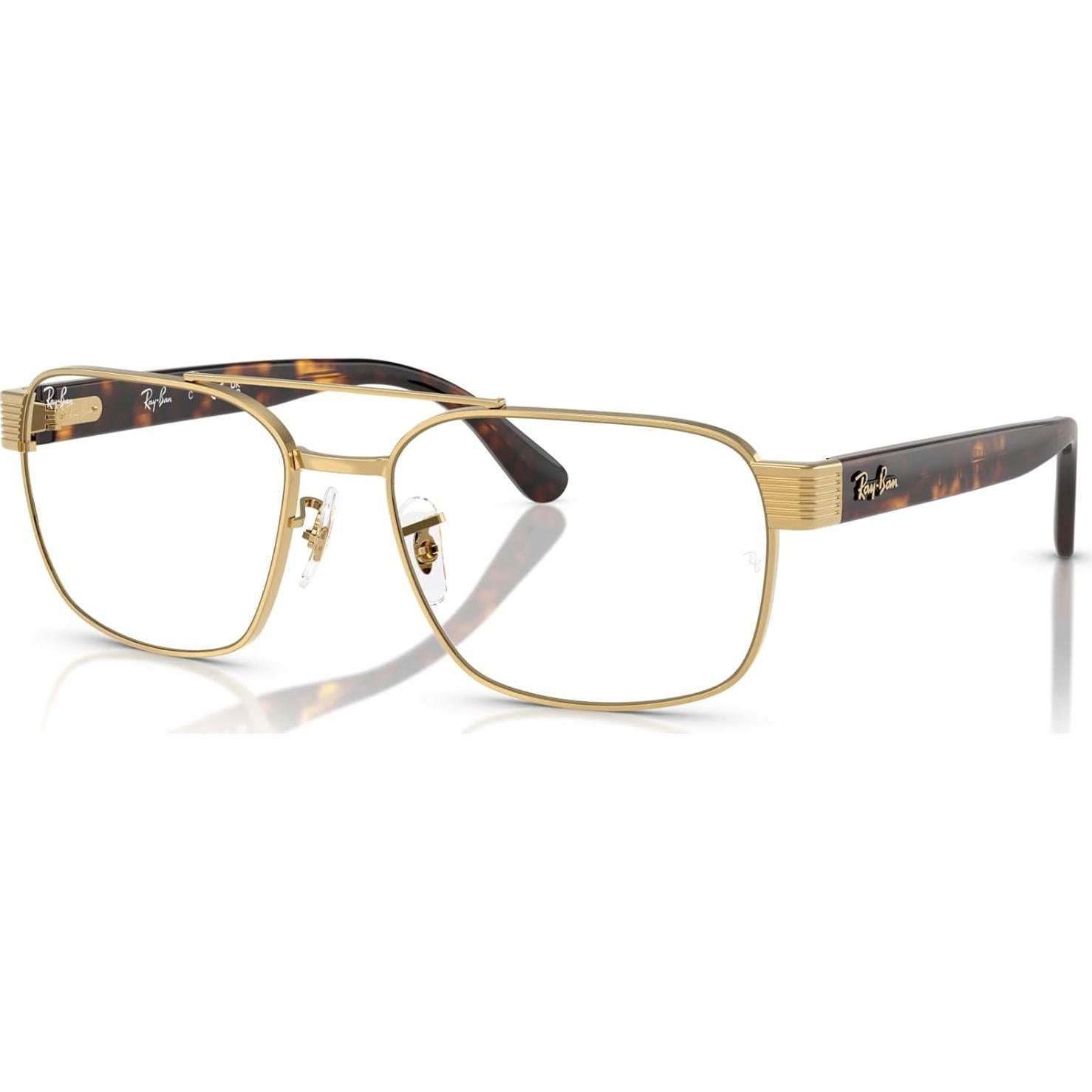 Gafas de Prescripción Ray-Ban RX3751V Cuadradas Doradas 58mm