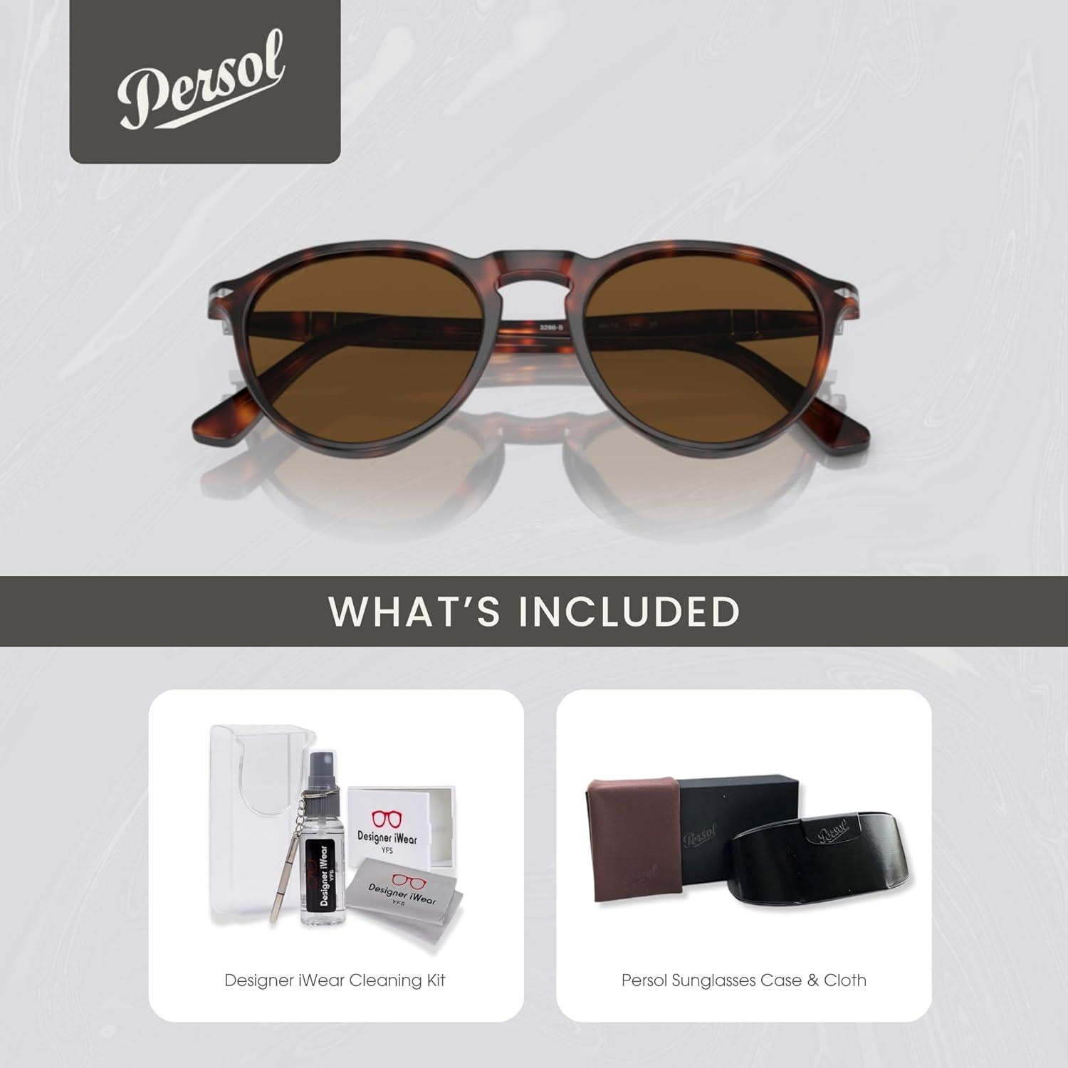 Gafas de Sol Persol PO3286S Polarizadas Havana 51mm + Kit iWear