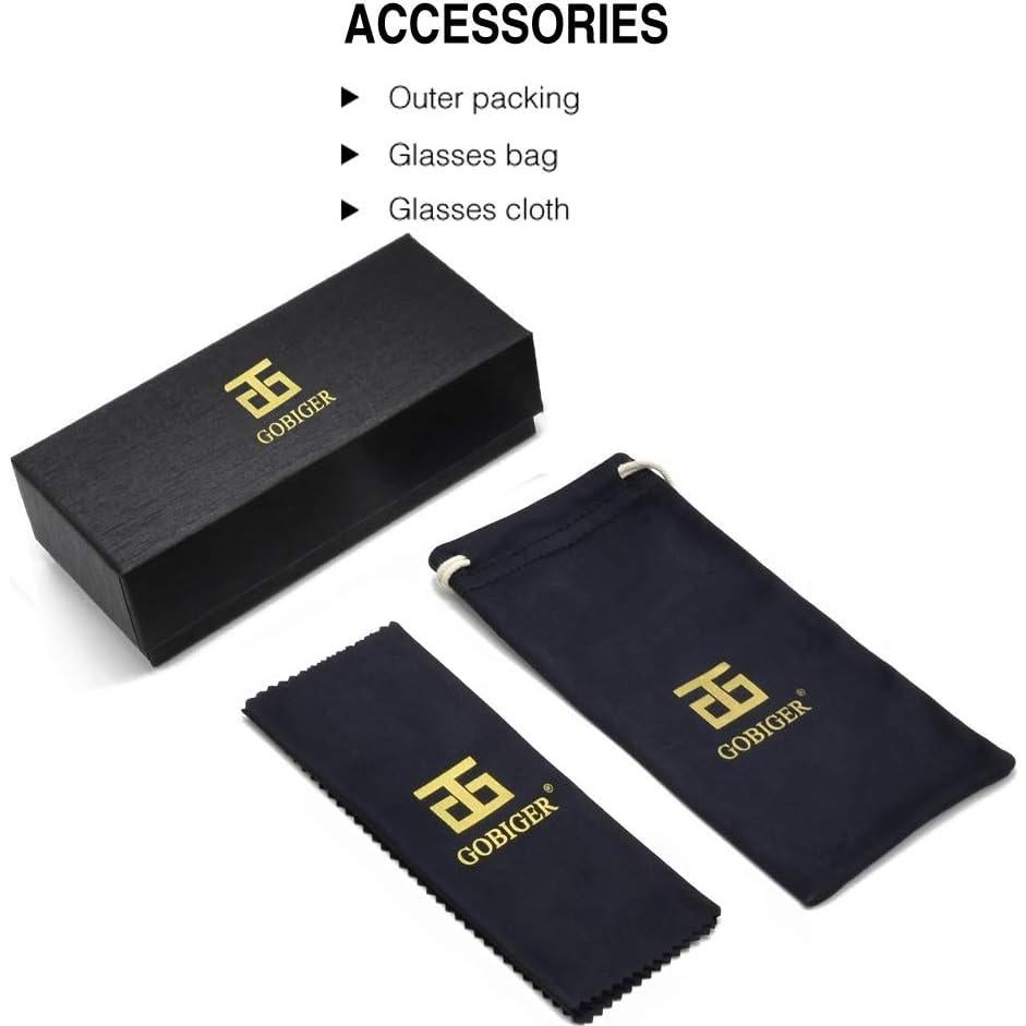 Gafas de sol cuadradas GOBIGER UV400 unisex modernas