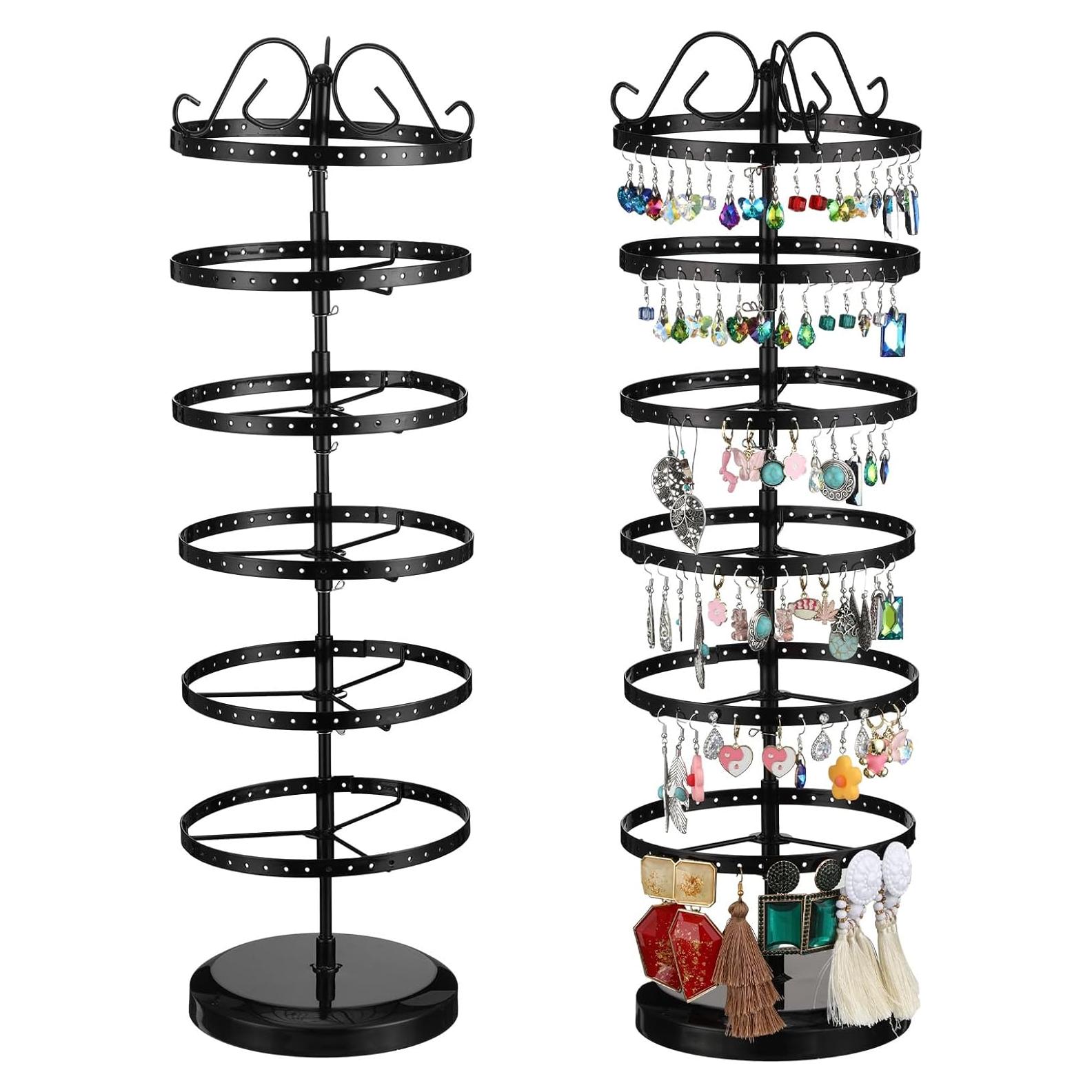 Organizador de Joyería Menkxi Soporte Giratorio 2 Pcs 16x50cm